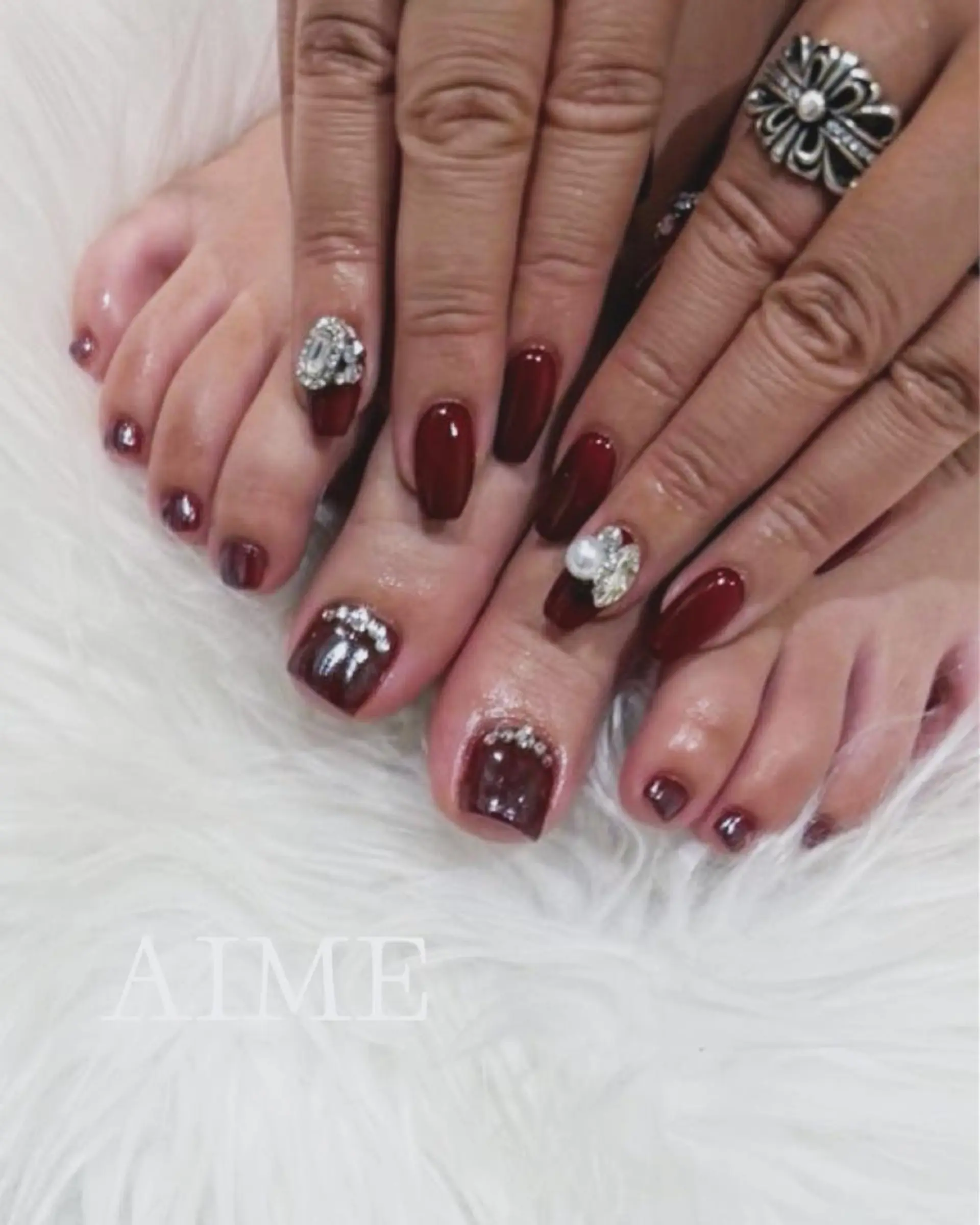 ネイル アートネイル フットネイル シンプルネイル ハンドネイル AIME （momo）のネイルデザイン