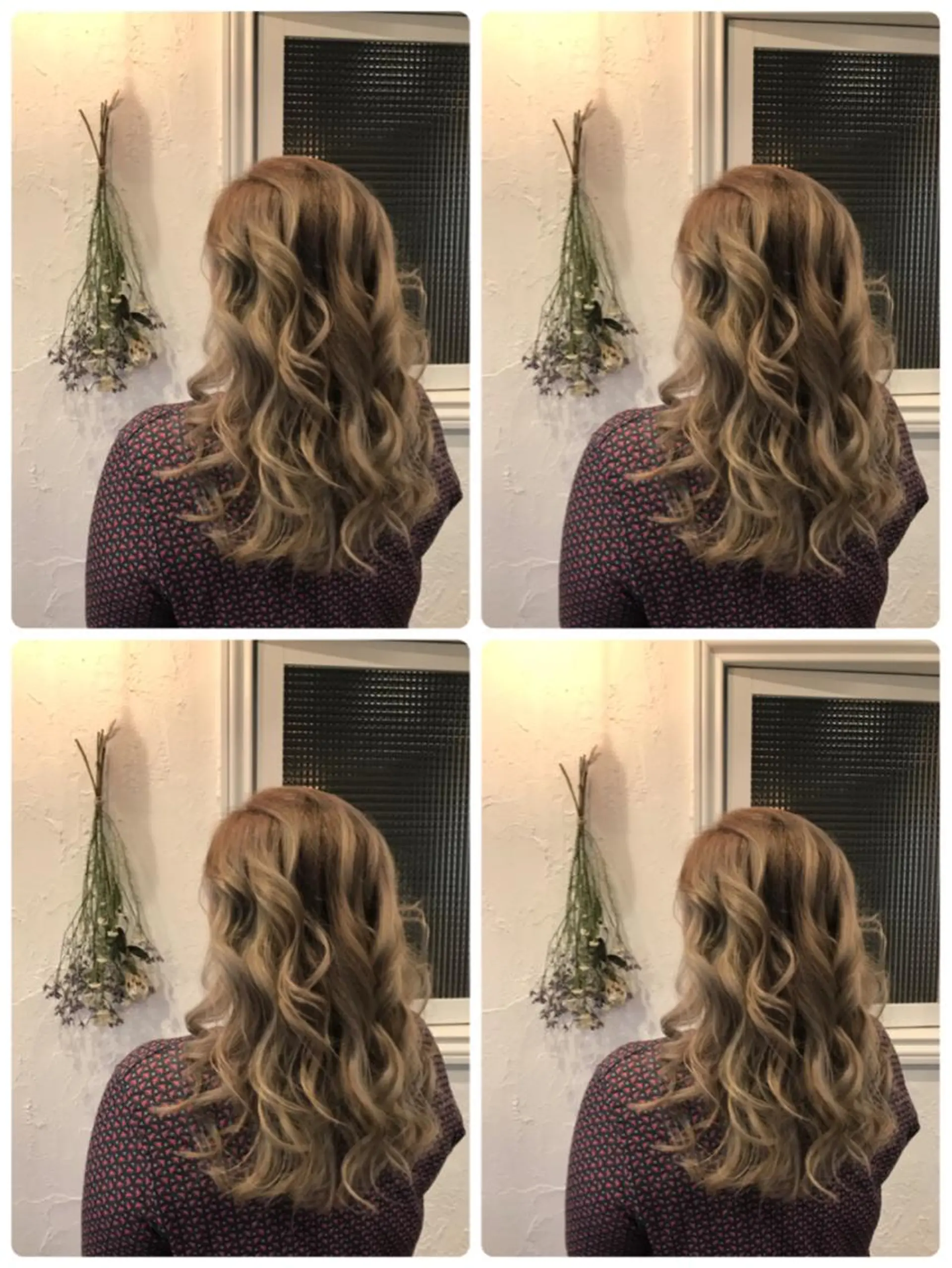 ロング カラー ヘアアレンジ アッシュ ブリーチ 美容室 ソンリエのヘアスタイル