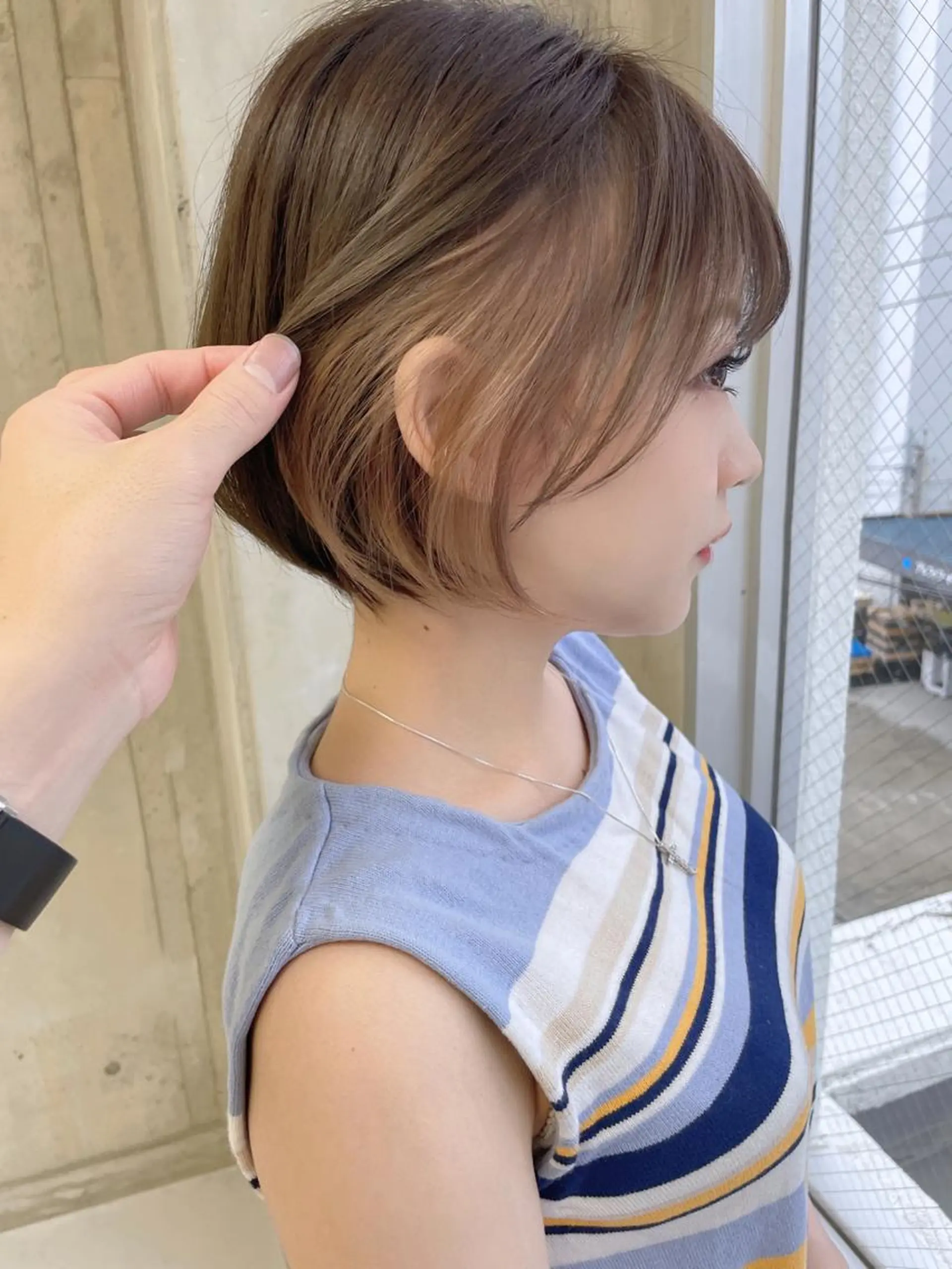 ショート カラー バレイヤージュ ブリーチ ケアブリーチ ダブルカラー ハイライトカラー 美髪/カラー 美容院🌈渡辺隼也のヘアスタイル