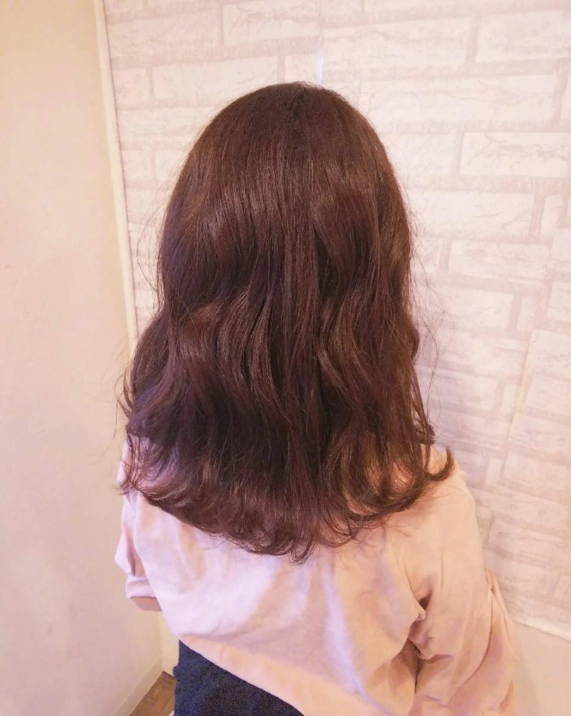 セミロング カラー アッシュ ピンクカラー ピンクアッシュ JIL BLAN 京都所属・RU RIのヘアスタイル