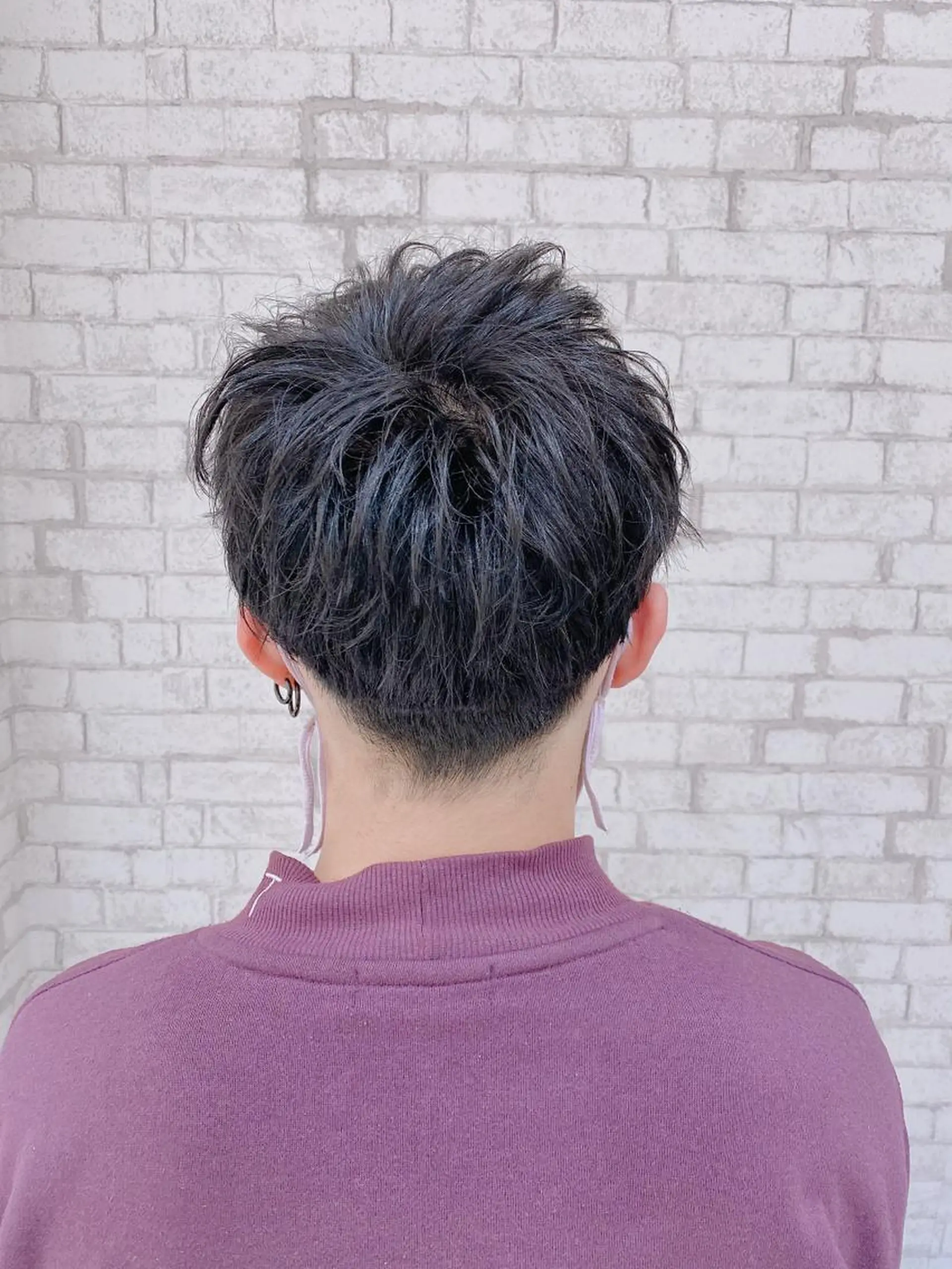 ショート パーマ ヘアアレンジ メンズ カット パーマ ブリーチなし艶カラー 東家のヘアスタイル