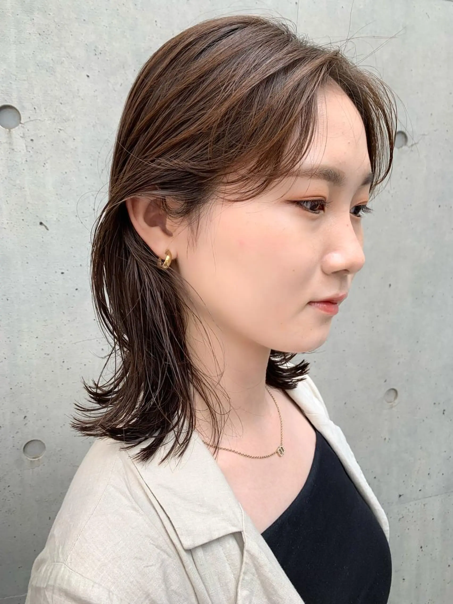 ミディアム レイヤーカット ウルフカット コスメパーマ 佐藤　諒のヘアスタイル