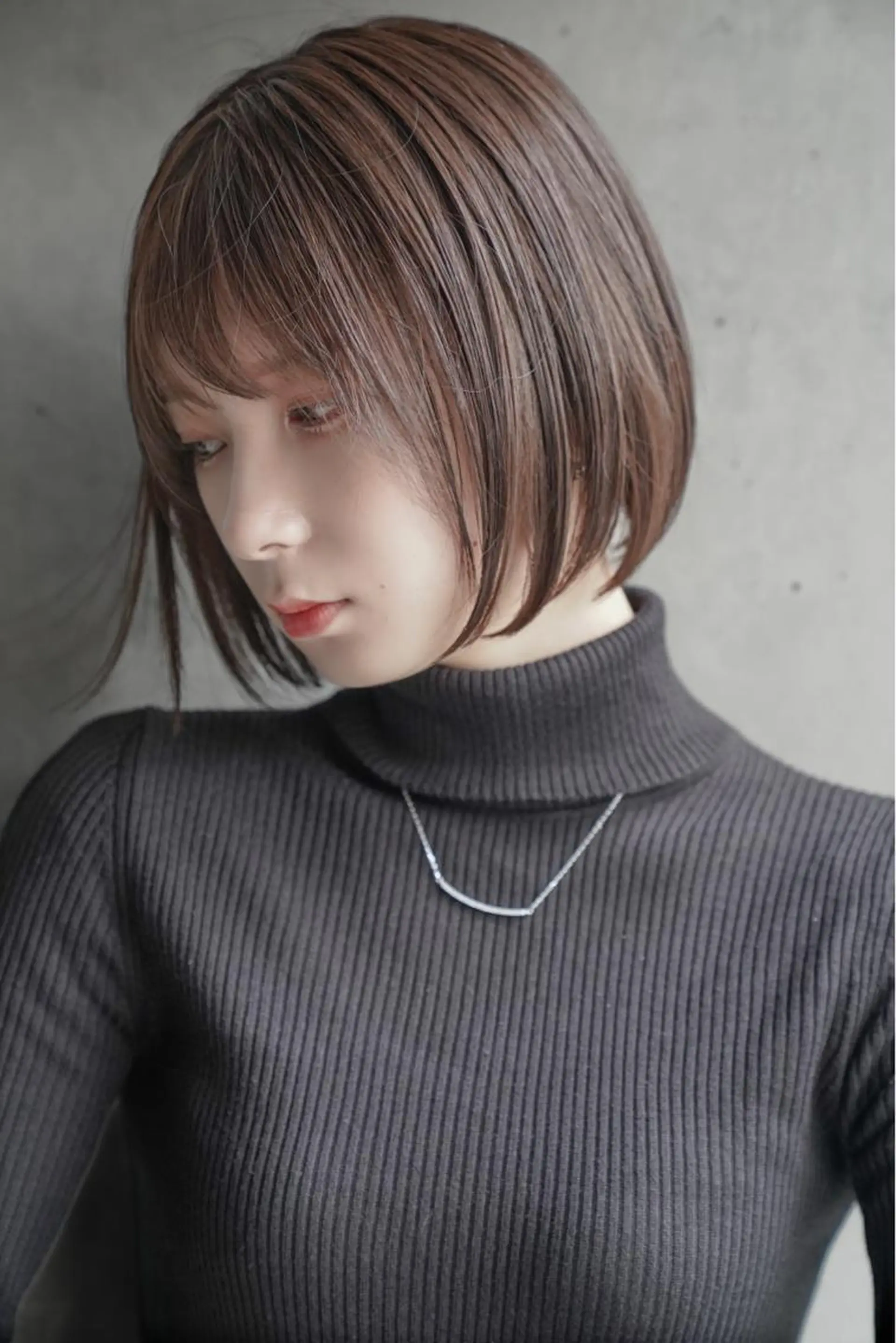 ミディアム カラー 祝田 巳幸のヘアスタイル