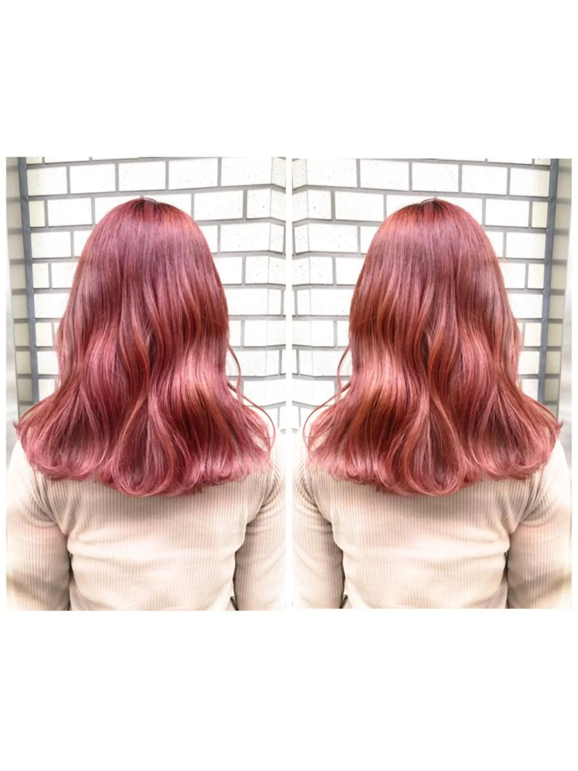 セミロング カラー ピンクカラー ヘアカラー ブリーチ/髪質改善 🍊店長MASAKiのヘアスタイル