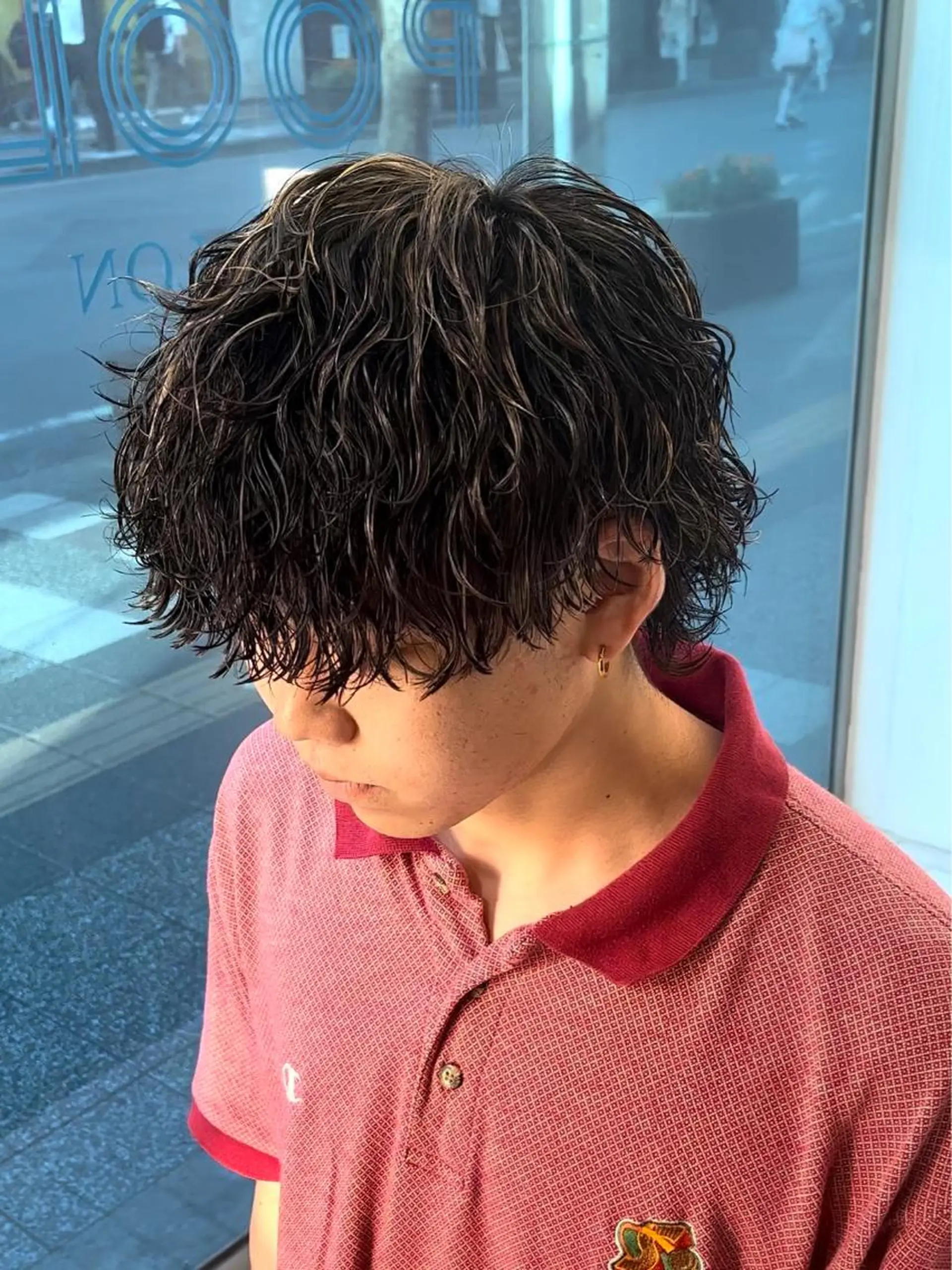 パーマ メンズ メンズパーマ 波巻きパーマ メンズウルフカット ウルフカット 【メンズ特化】 寺田遥輝のヘアスタイル