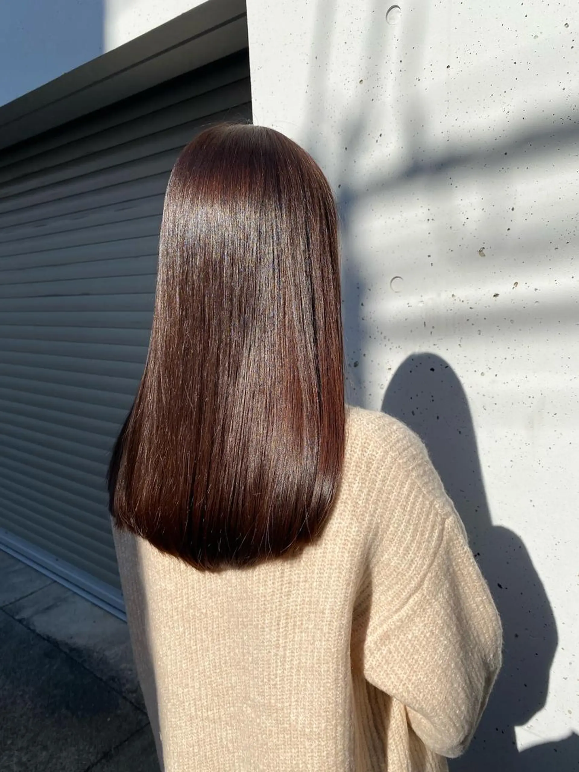 セミロング カラー お任せヘア☘️☘️ 及川渚のヘアスタイル