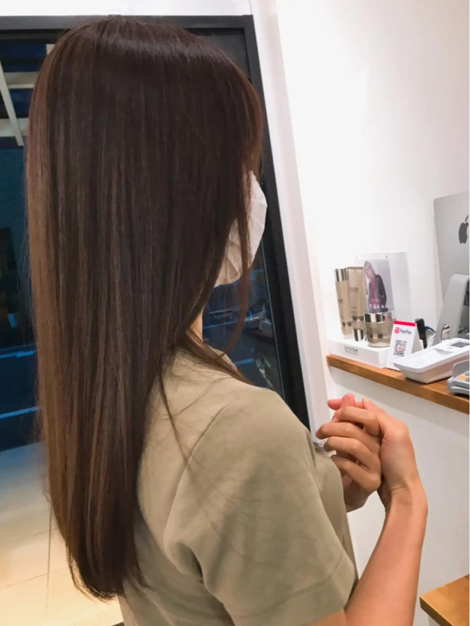 ロング カット 縮毛矯正 トリートメント ri saのヘアスタイル