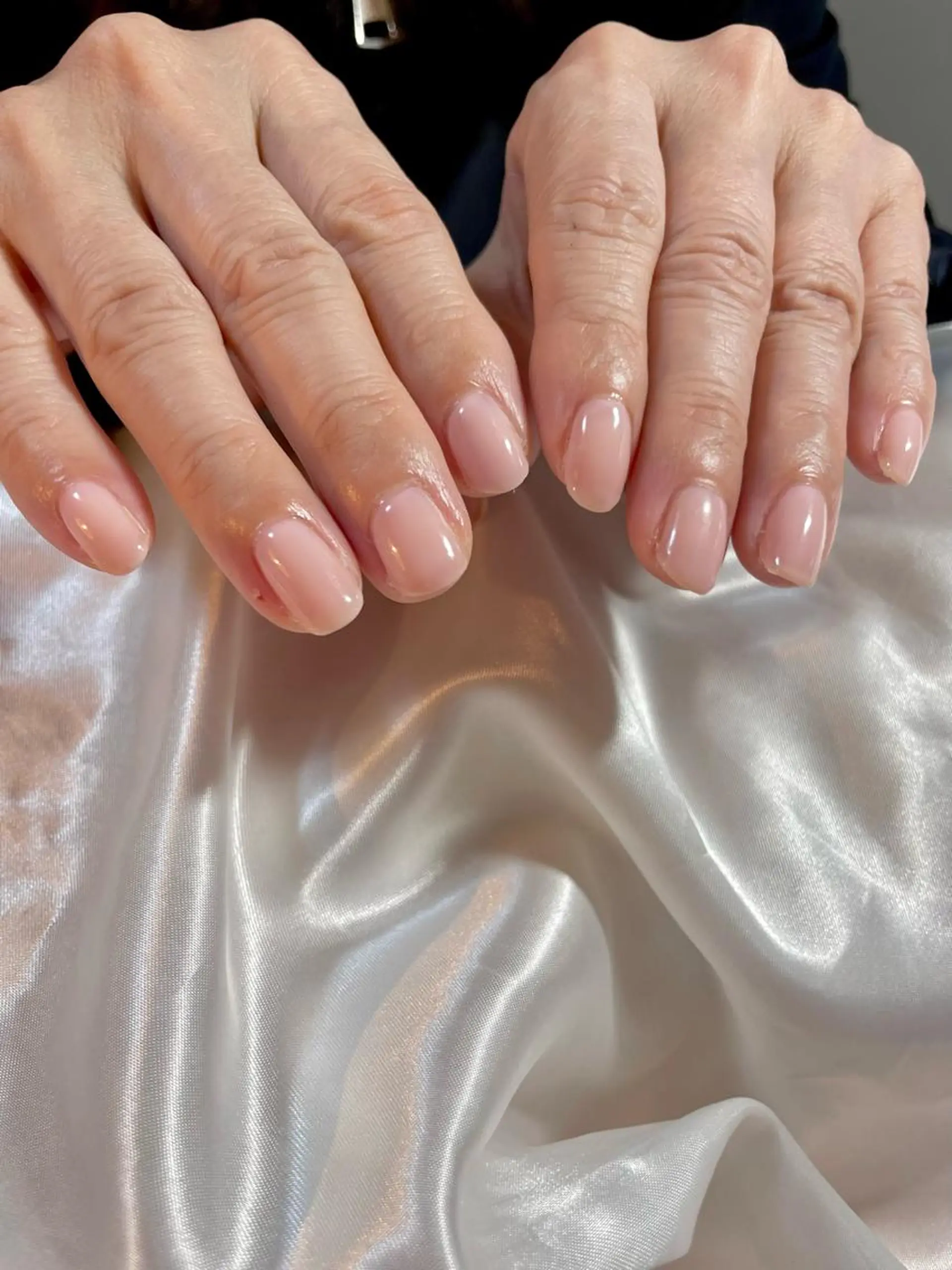 ネイル 桜ネイル ワンカラーネイル ピンク ハンドネイル Joint_ nailのネイルデザイン