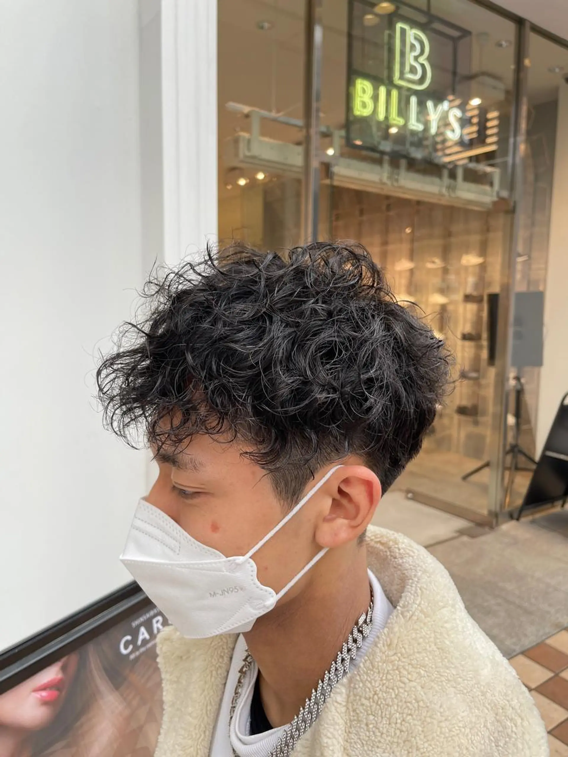 パーマ メンズ スペインカール CARE SHINSAIBASHI所属・縮毛・酸性ストレート 特化のヘアスタイル