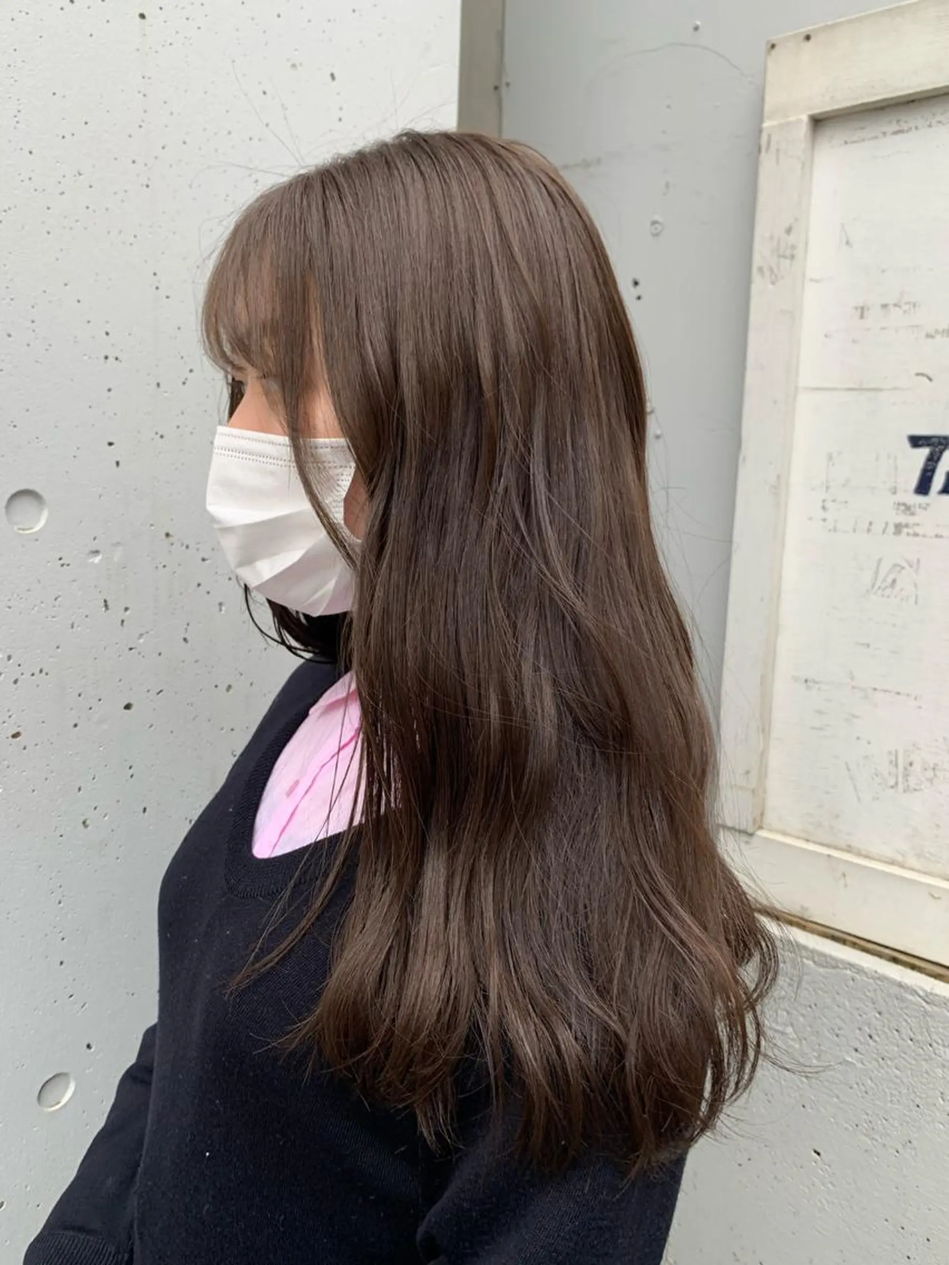 セミロング カラー ベージュカラー 似合わせカラー🫶 小川千波のヘアスタイル