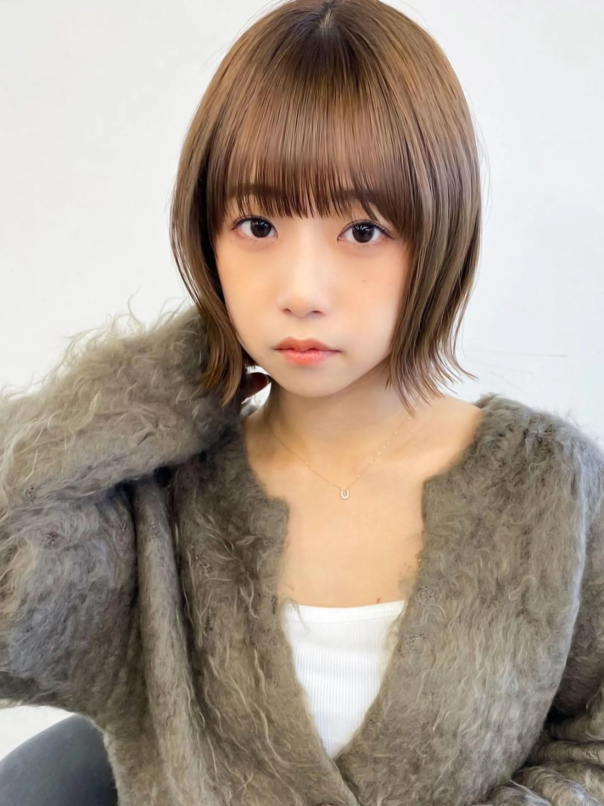 ショート ヘアカラー トリートメント 勝野夏希/ハイトーン /ボブ/松本のヘアスタイル