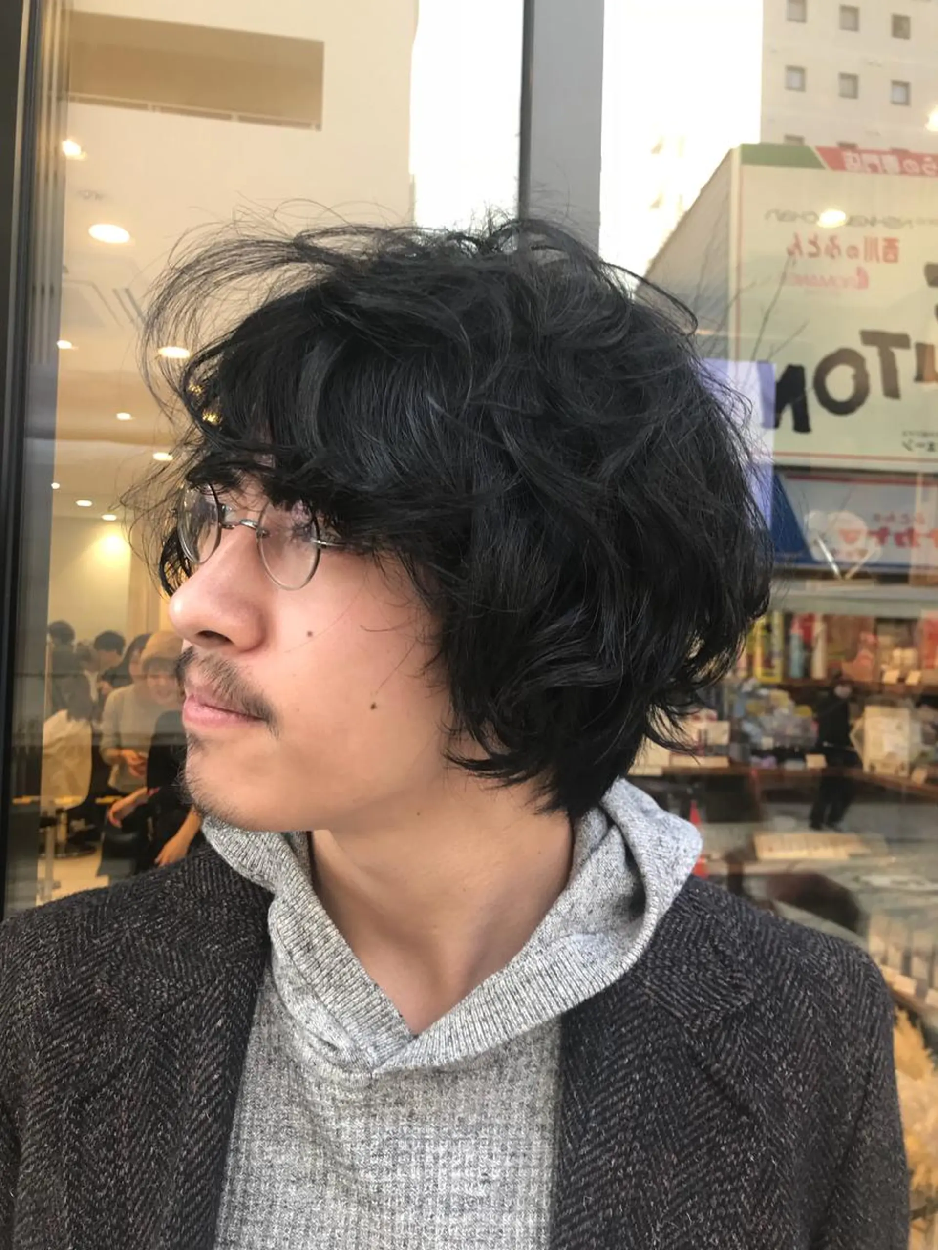 ショート パーマ メンズ マッシュ ショートヘア カット Vir by browのヘアスタイル