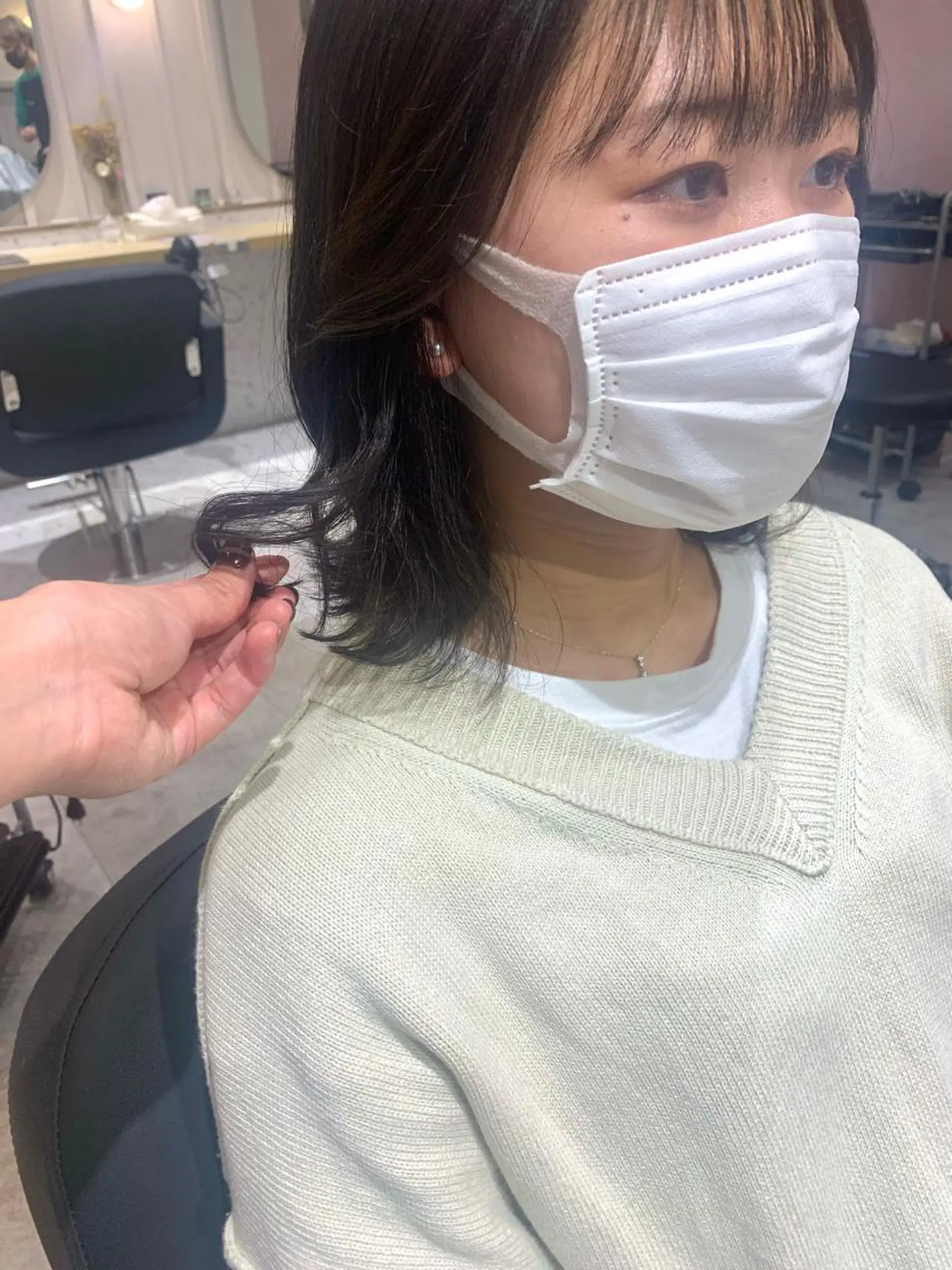 ミディアム カラー 🥀韓国ヘア🥀 宮津真菜のヘアスタイル