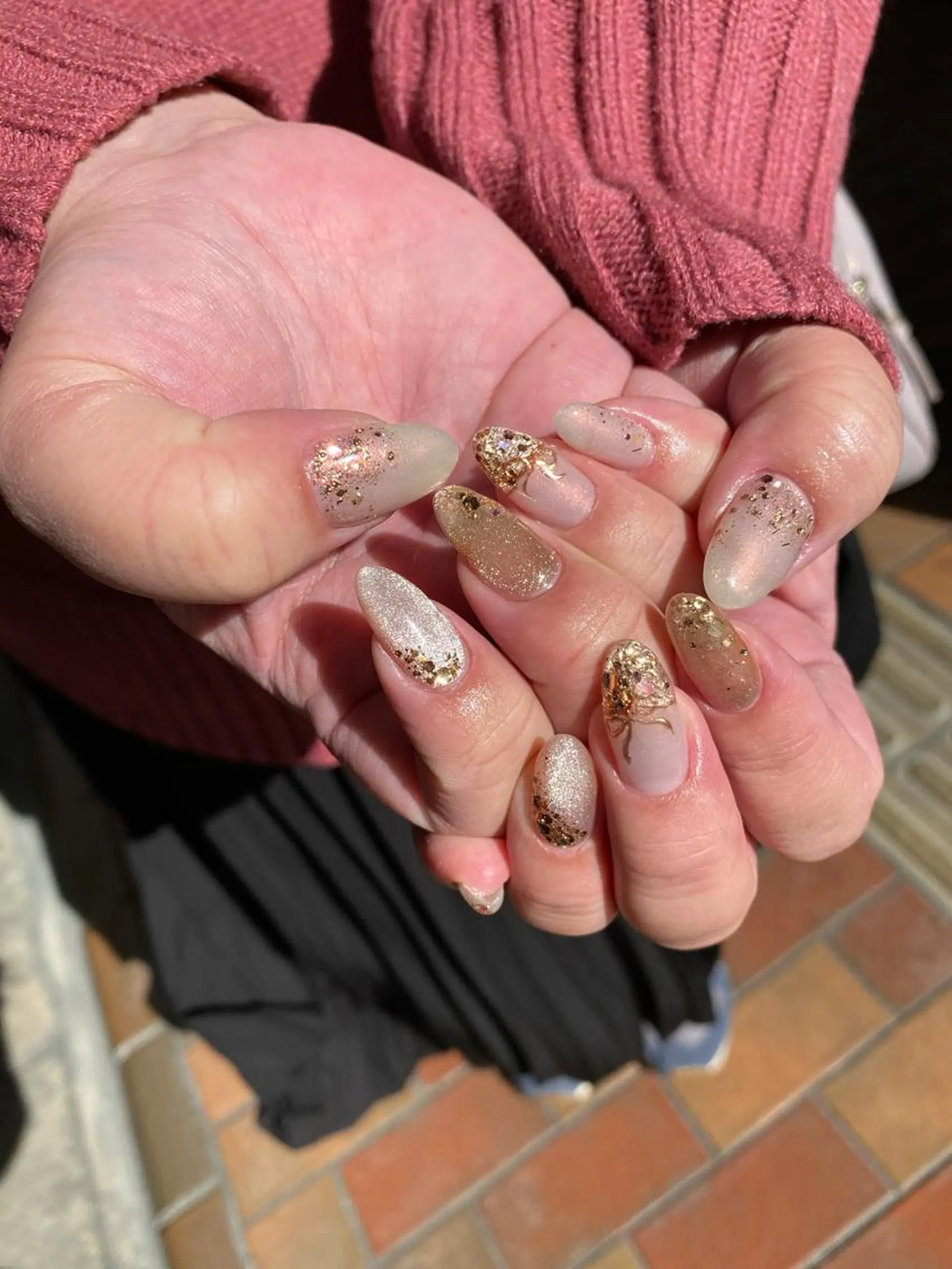 ネイル ラメ(グリッター) マグネットネイル ハンドネイル フットネイル nail salon  ∞ mikanal ∞所属・nailsalon ∞ ﾐｶﾅﾙ ∞のネイルデザイン