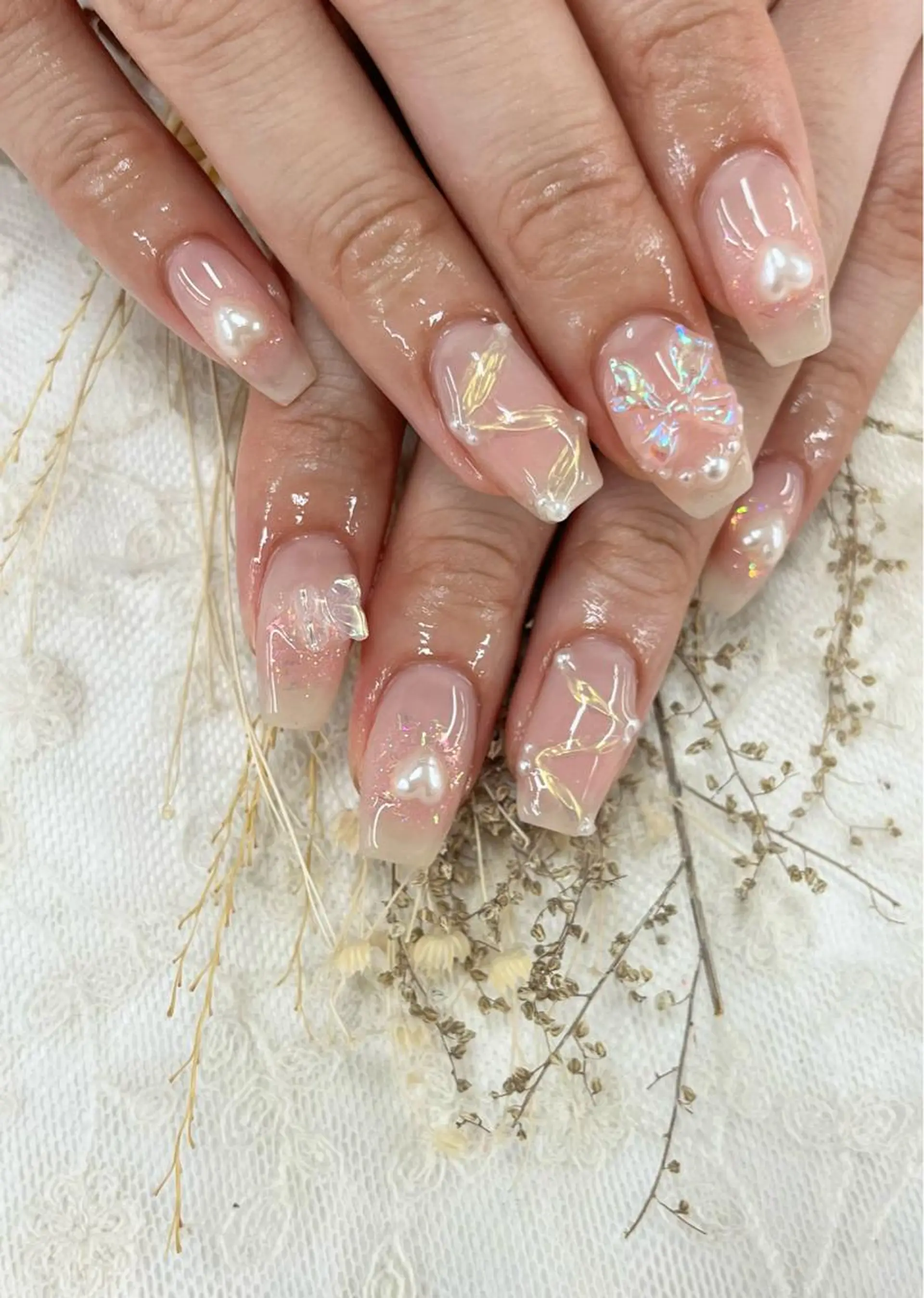 ネイル リボン ハンドネイル Basic町田本店 Suzunaのネイルデザイン