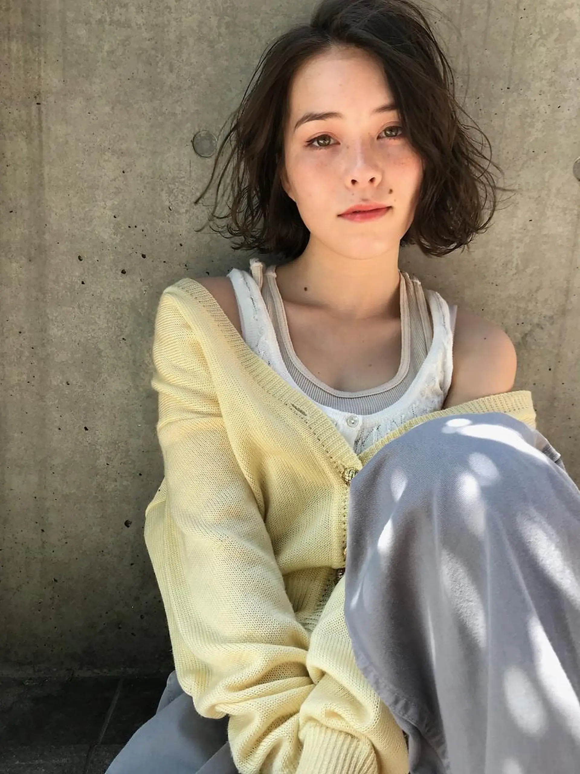 ミディアム カラー カット ヘアカラー トリートメント mood tatemachiのヘアスタイル