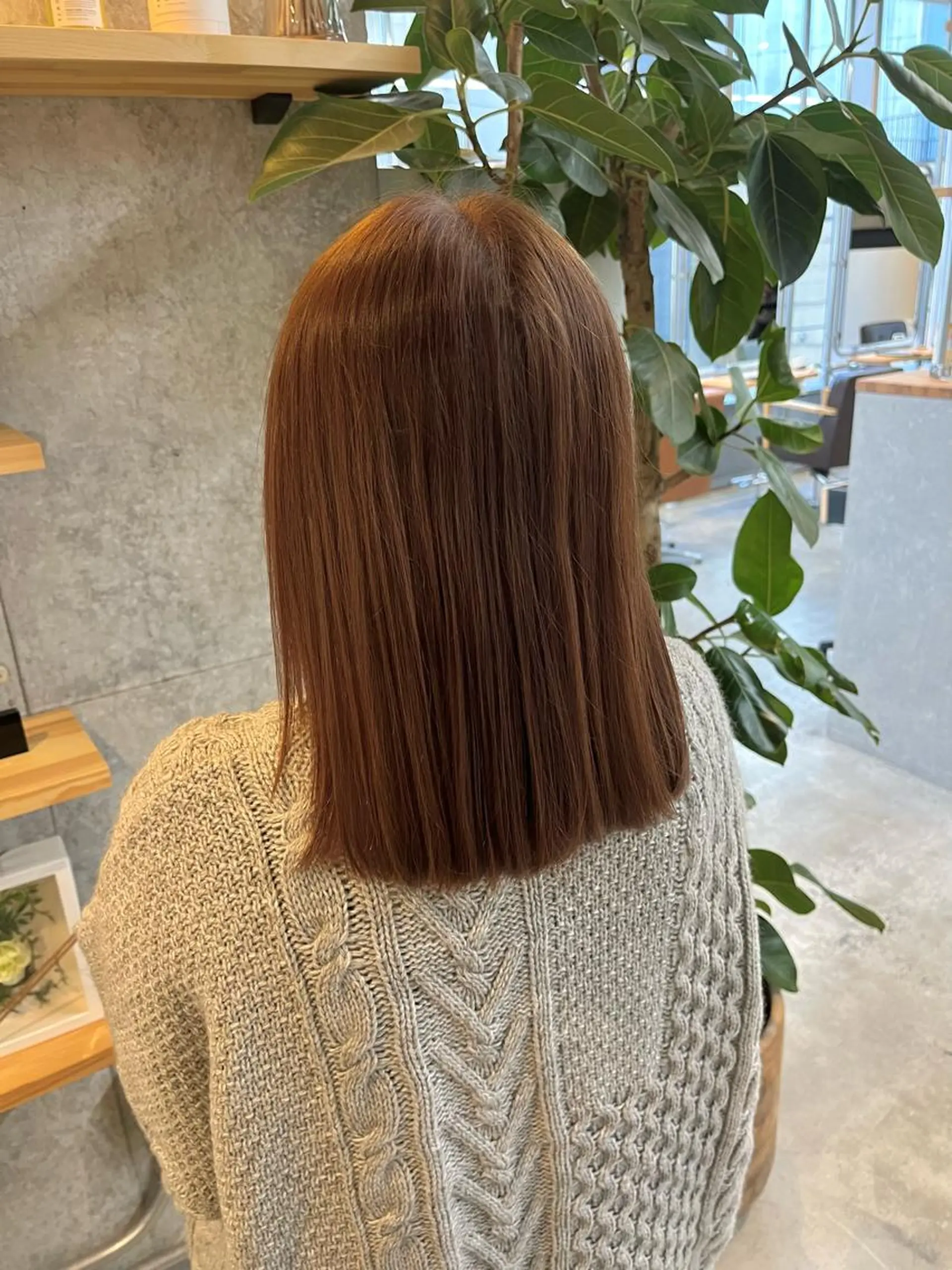 ミディアム カラー カット ヘアカラー トリートメント ハイトーンカラ ー/小川のヘアスタイル