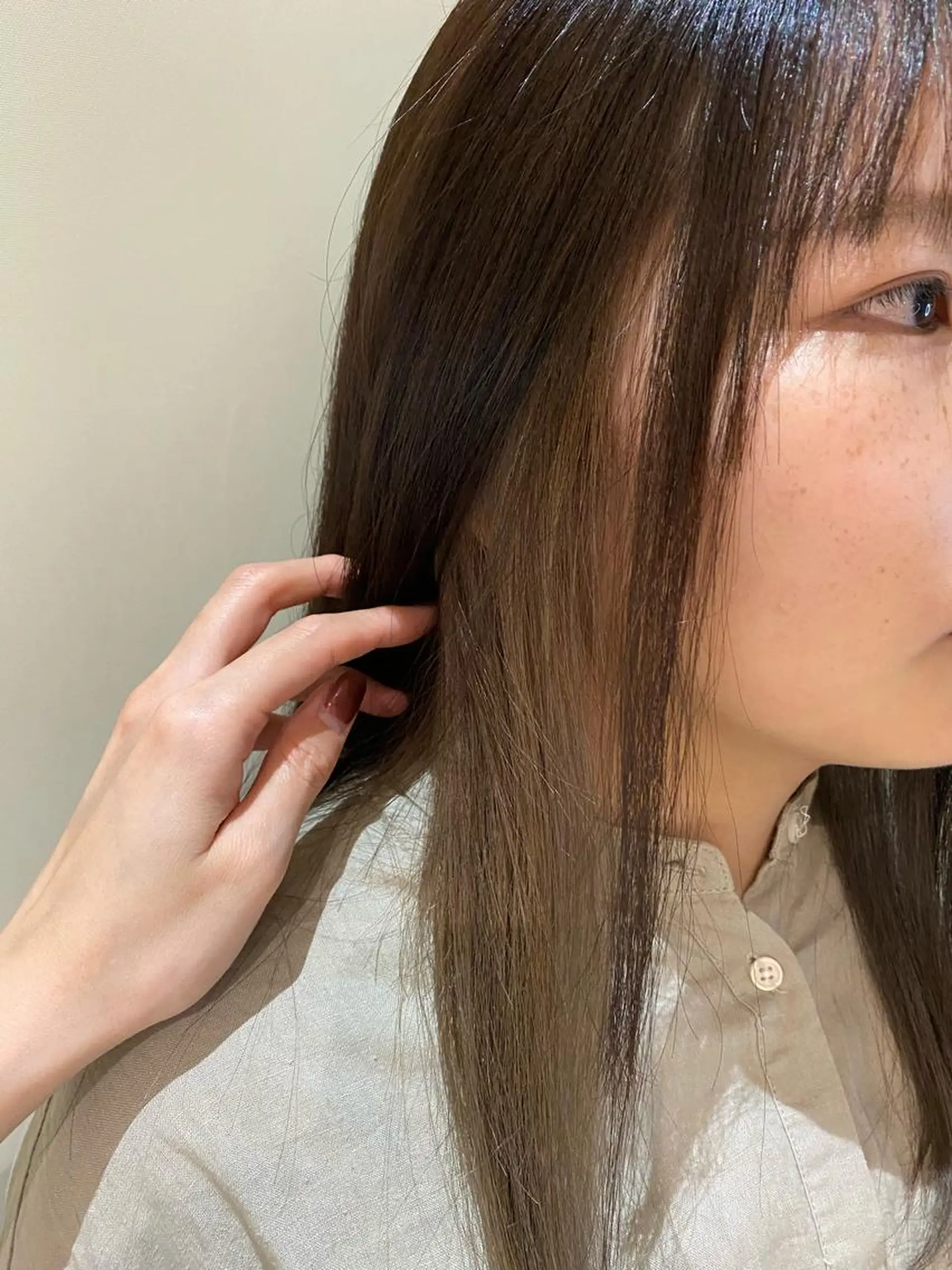 ロング 小顔似合わせ 前田ヒロコのヘアスタイル