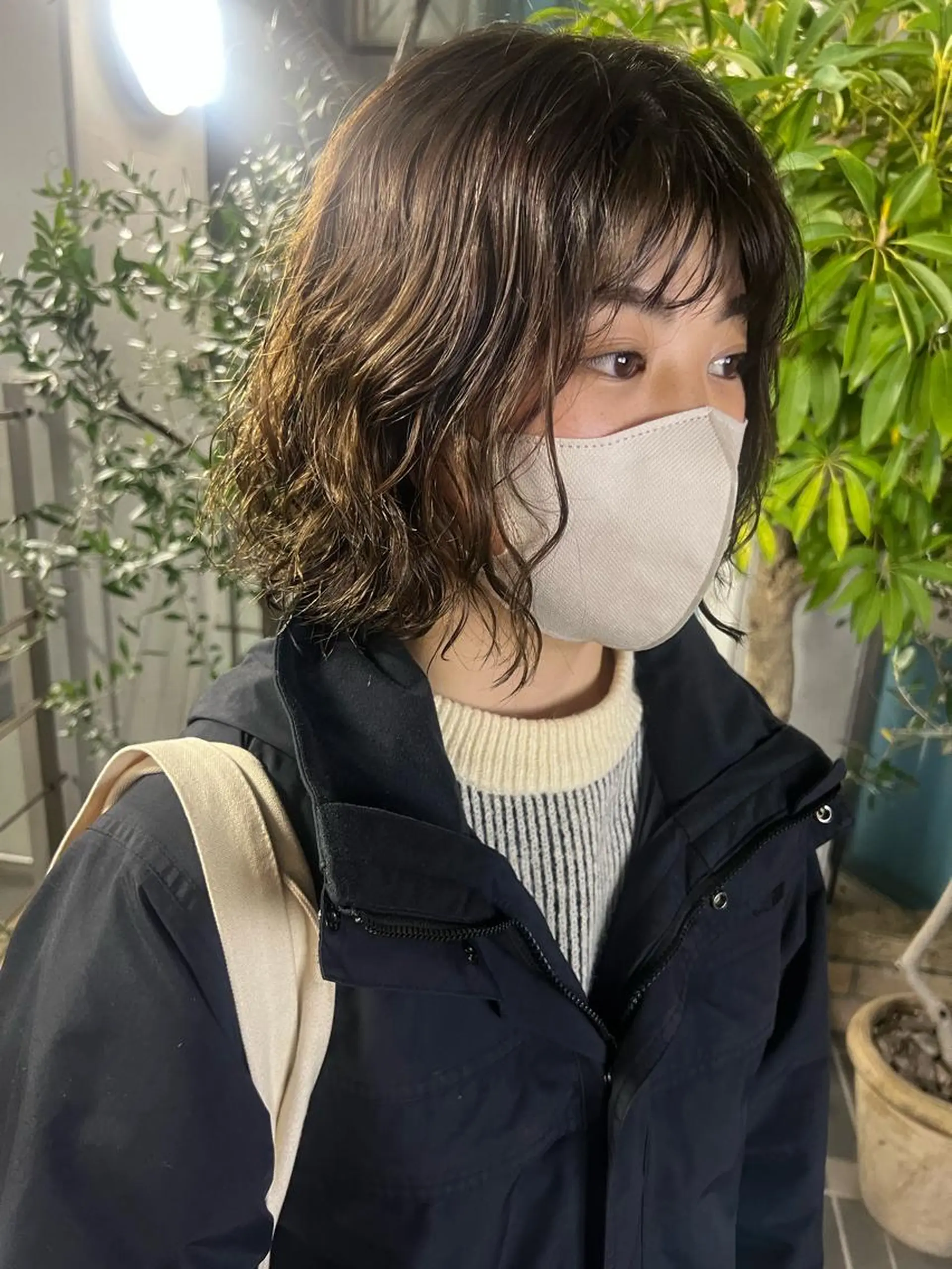 パーマ 池田理紗/メンズ カット/切りっぱなしのヘアスタイル