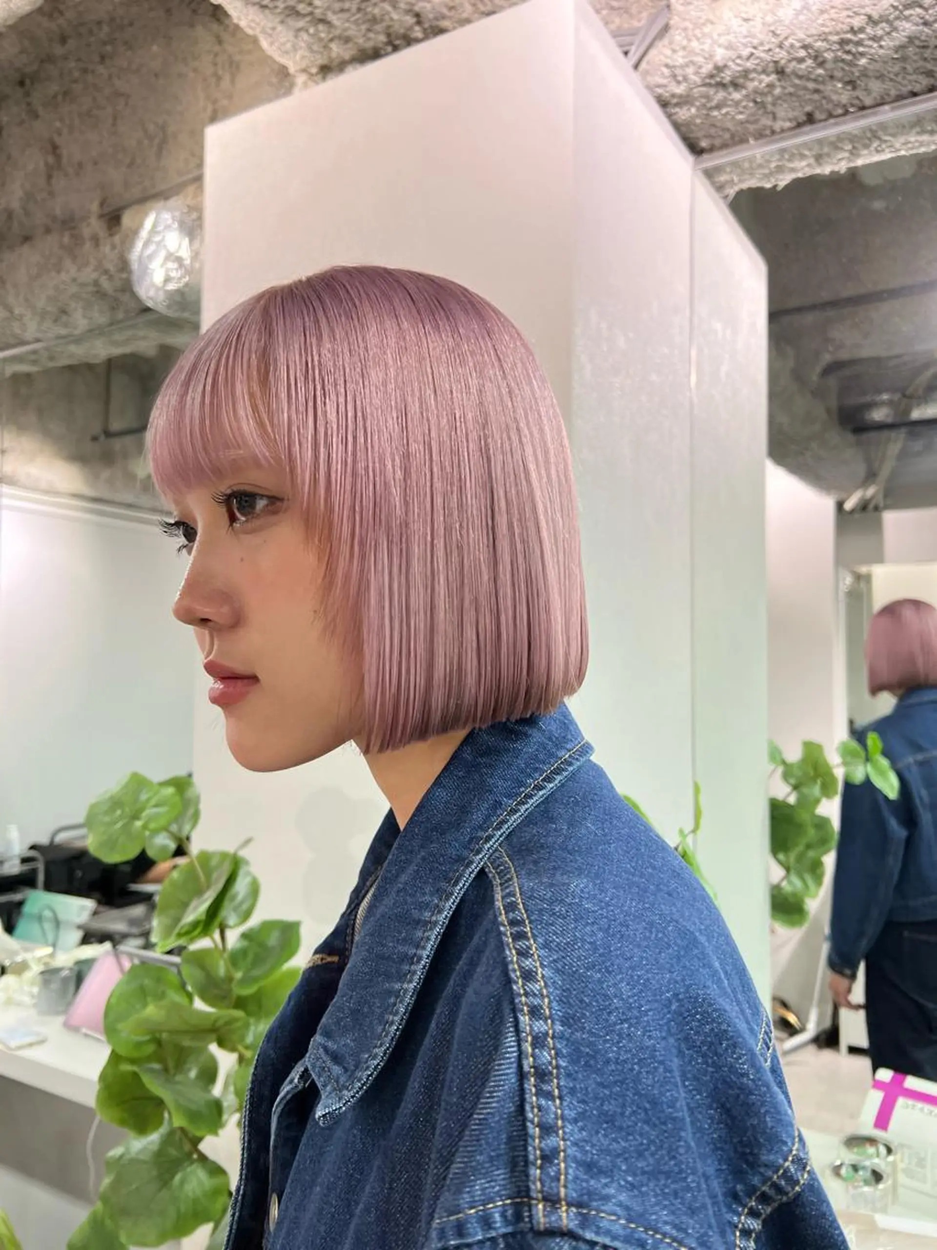 ショート カラー ハイトーン&髪質改善 ＆韓国エクステ🤎のヘアスタイル