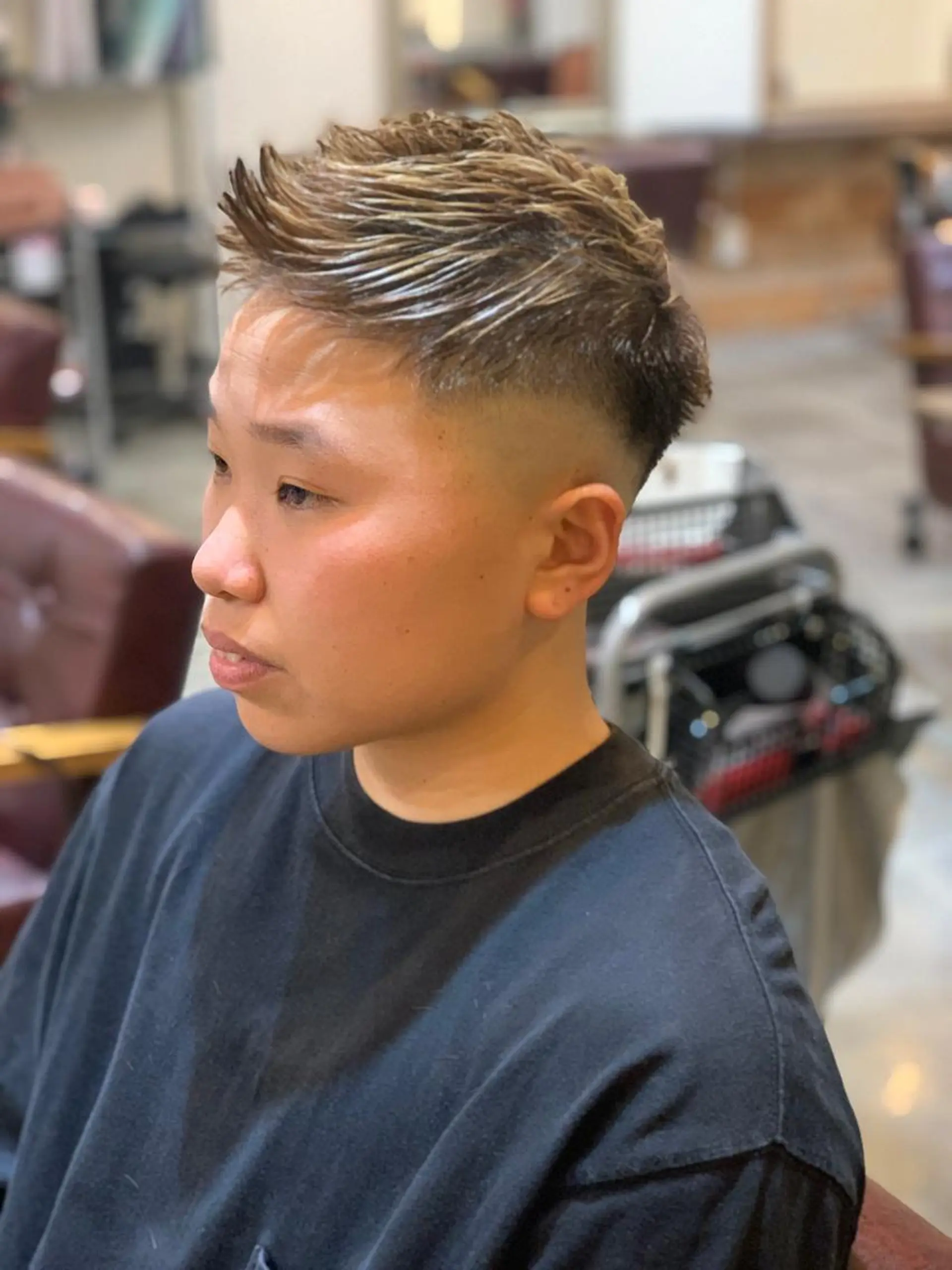 ショート カラー ハイライトカラー ハイライト カット ヘアカラー トリートメント CECIL hair なんば店所属・メンズパーマ 艶髪☆店長☆有馬のヘアスタイル