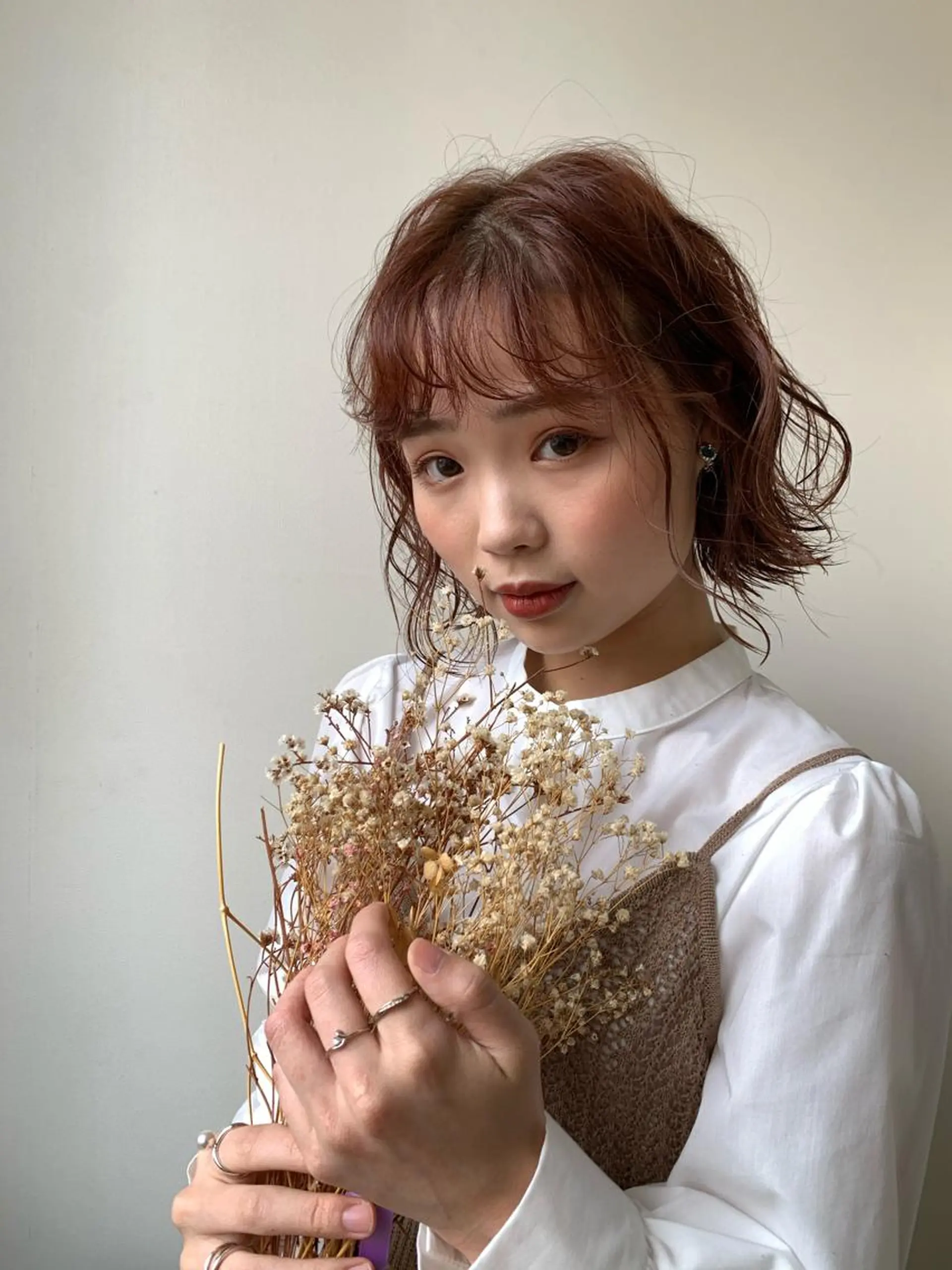 ミディアム カラー カット ヘアカラー トリートメント サソウ ユリエ🥥のヘアスタイル