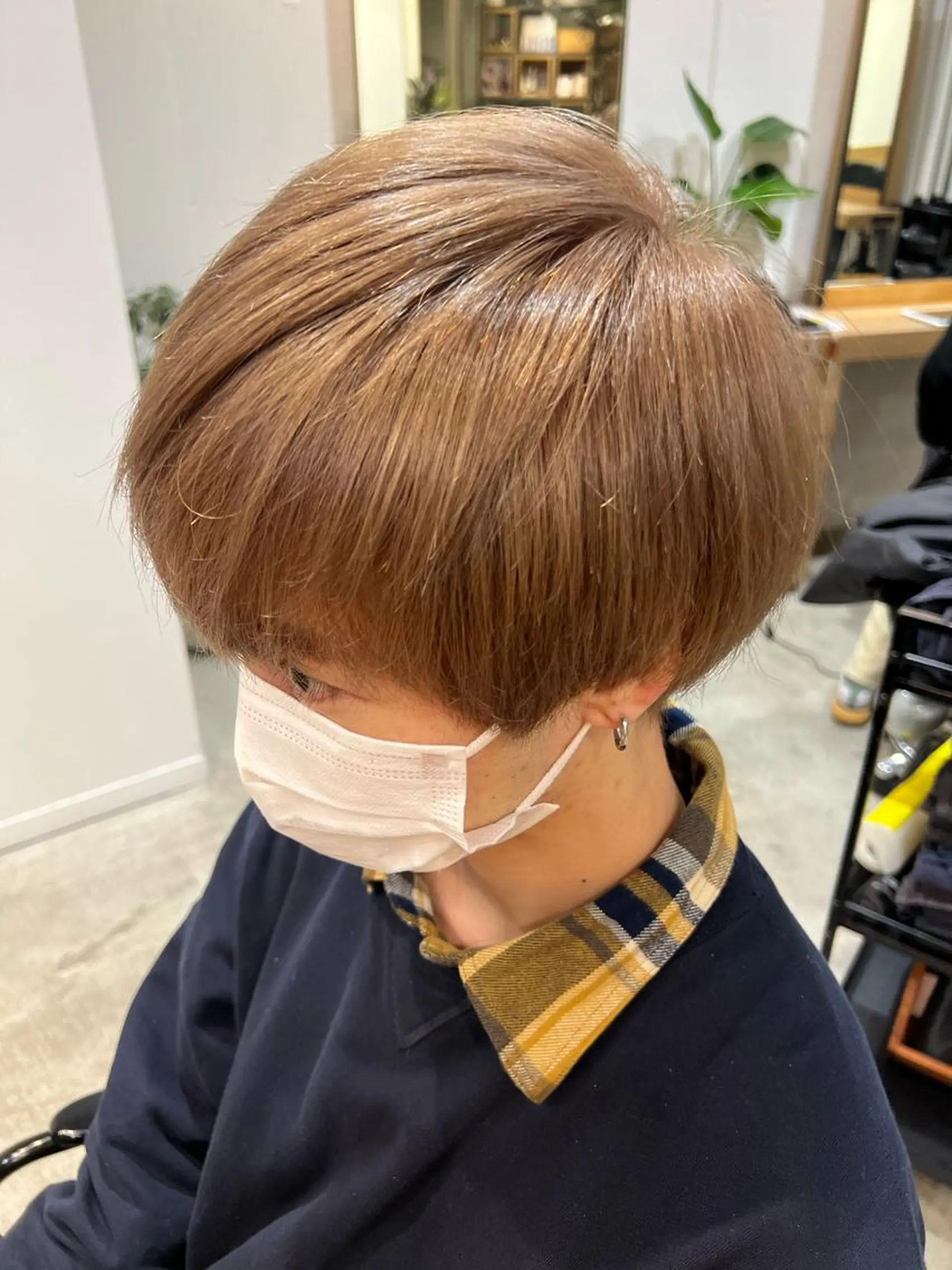 ショート カラー グレージュ SHEA.学芸大学所属・一箭 恵梧/ロングヘアのヘアスタイル