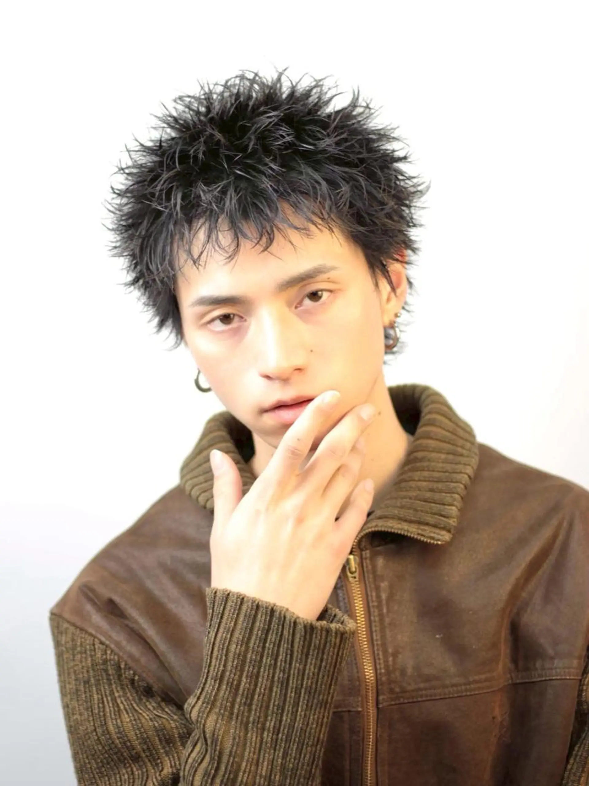 メンズ フェザー/毛流れ/ パーマ渋谷BLUCKのヘアスタイル