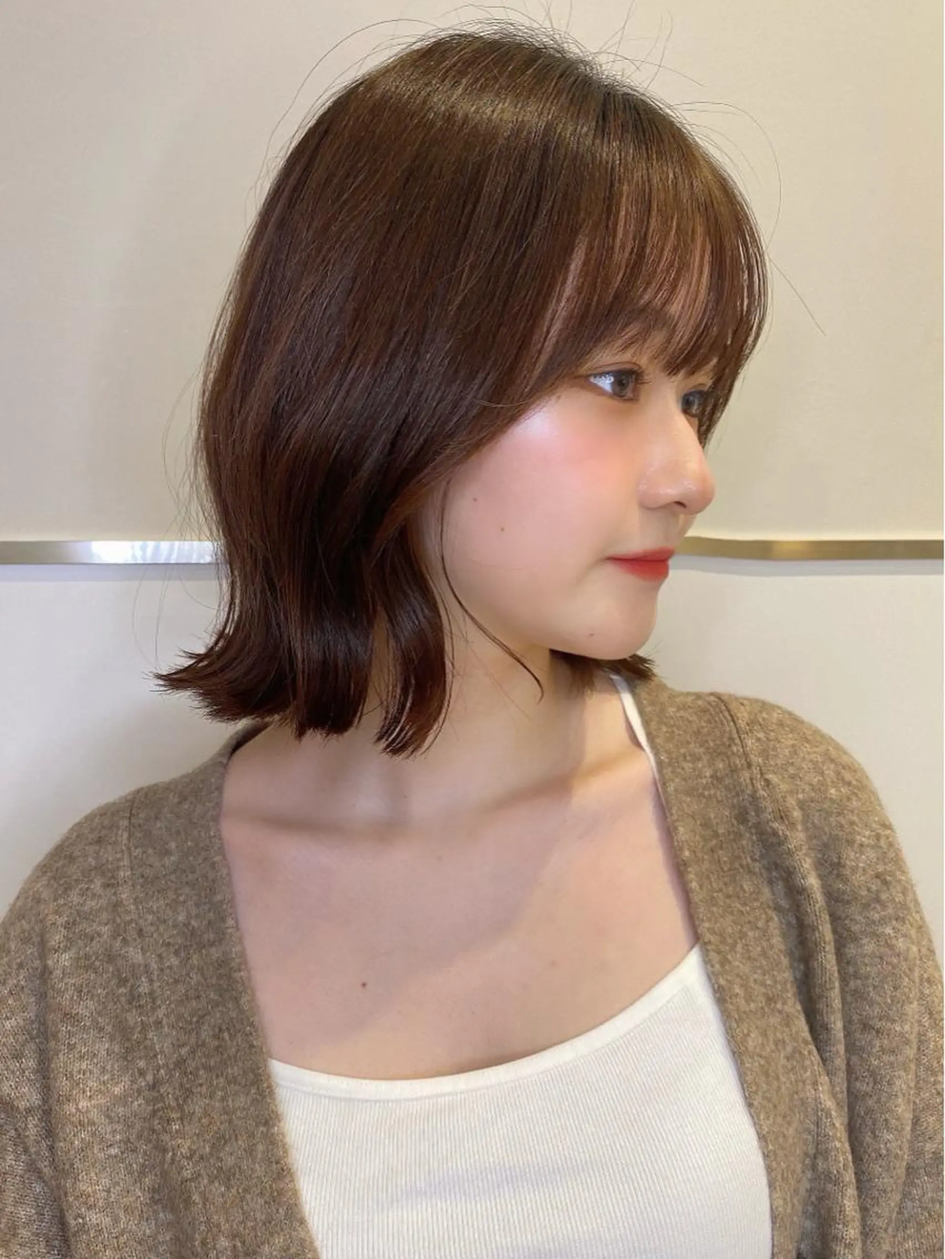 ミディアム カラー カット ヘアカラー 小野寺瑞希 /最小顔カットのヘアスタイル