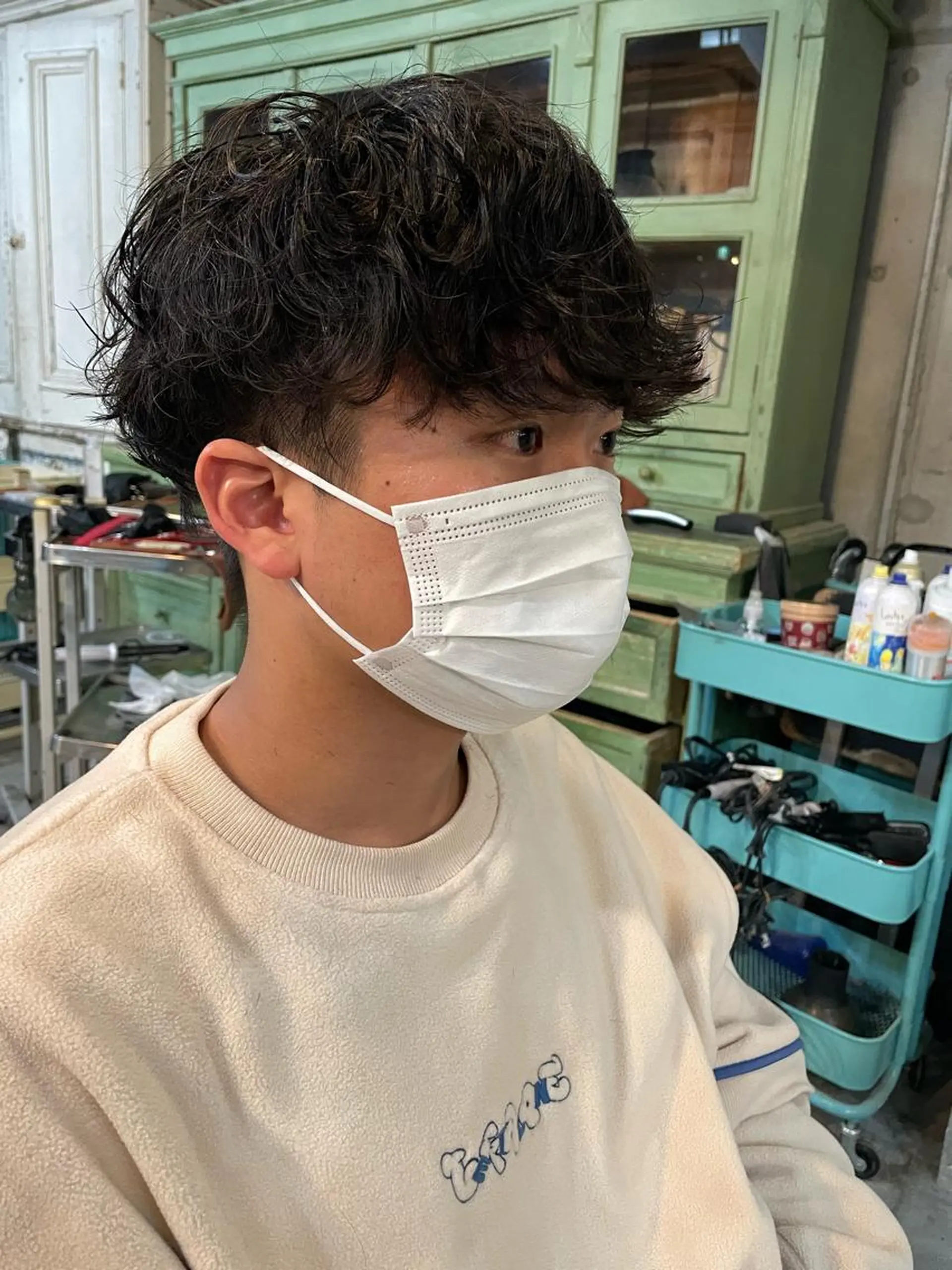 ショート カラー パーマ メンズ カット パーマ トリートメント 南堀江🌿パーマ Tetsu【テツ】のヘアスタイル