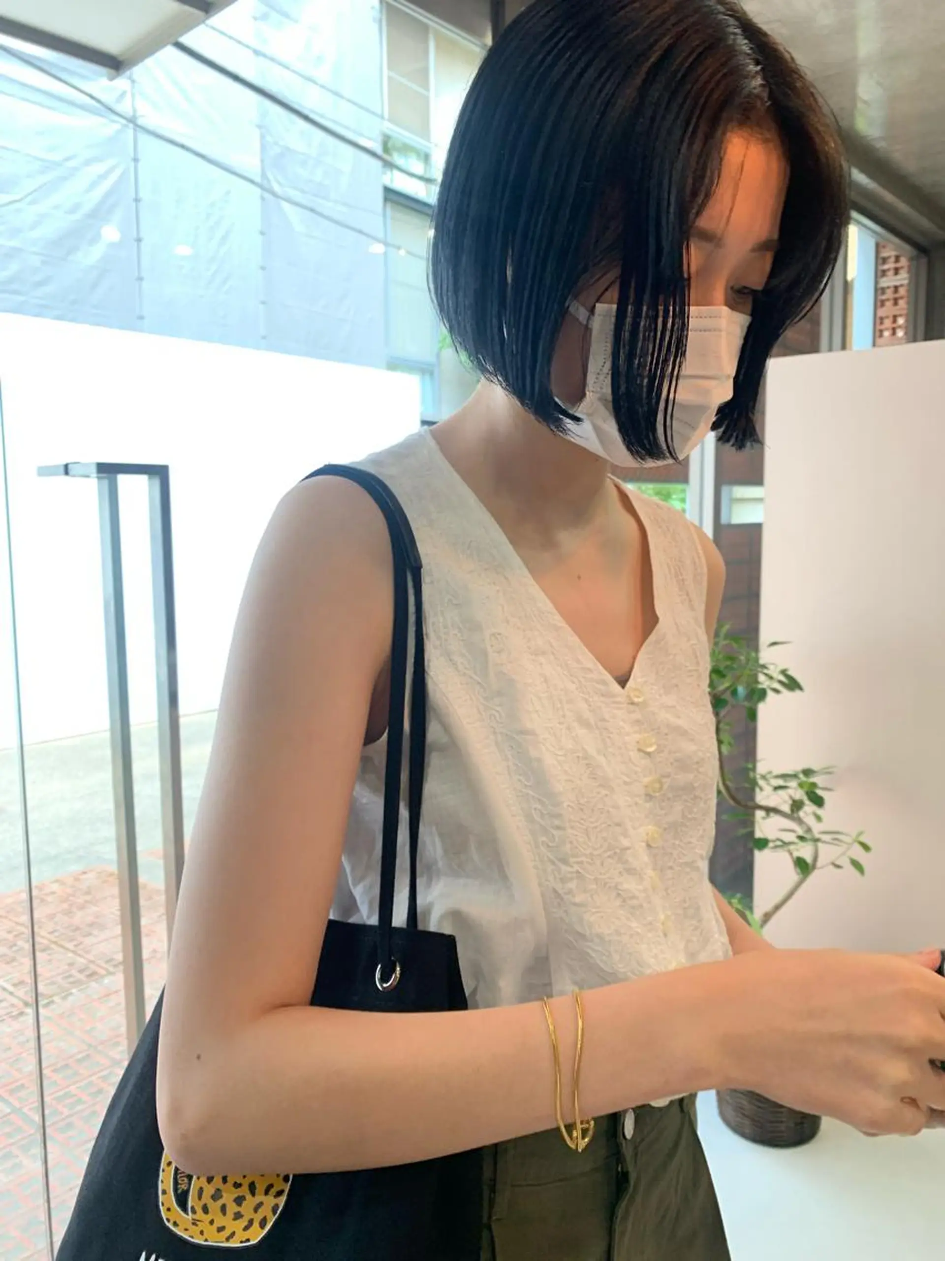 ショート カラー ボブパーマコテ巻き風 パーマNo1深江秀平のヘアスタイル