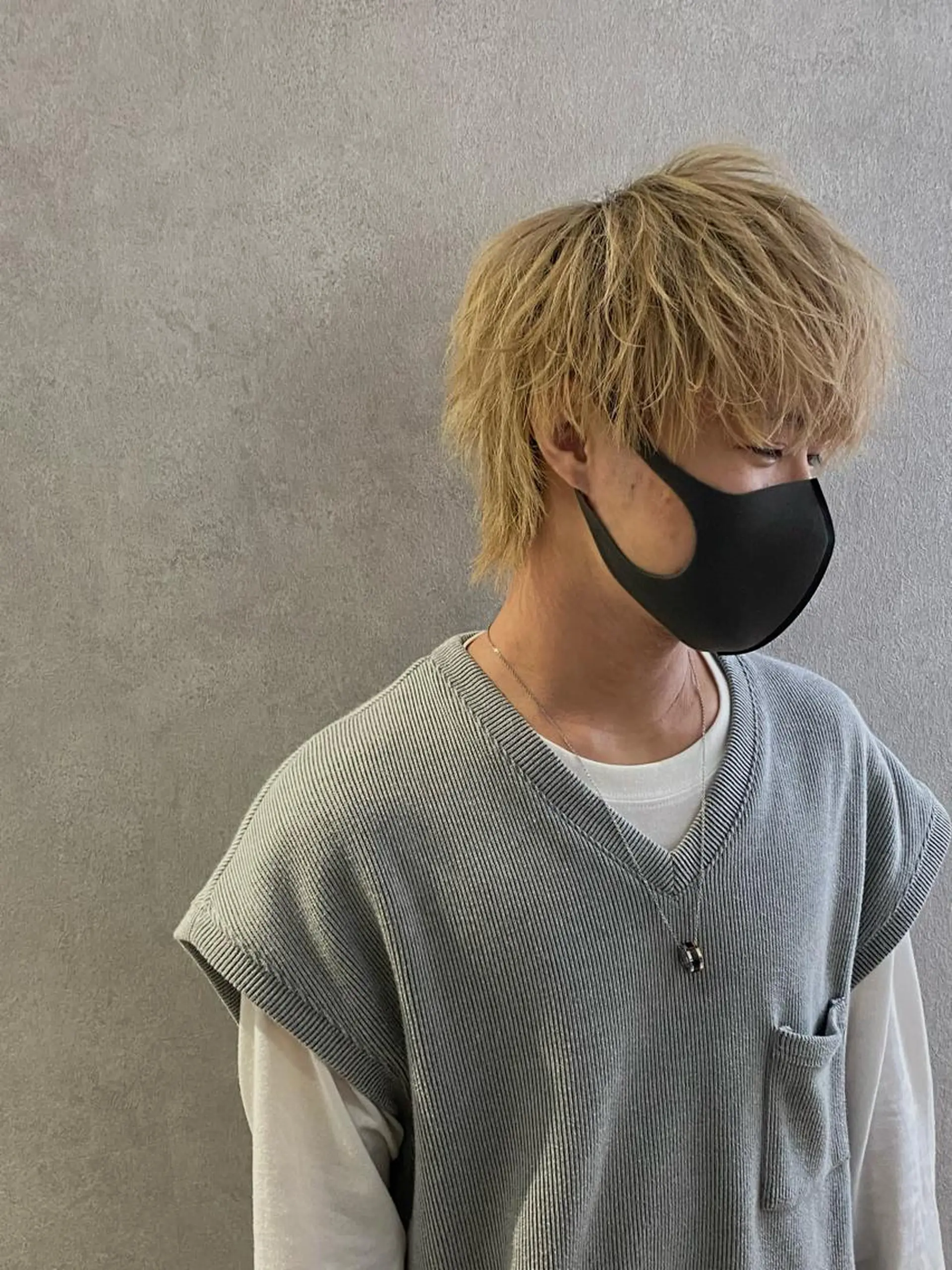 メンズ カット ヘアセット センターパート ／植田のヘアスタイル