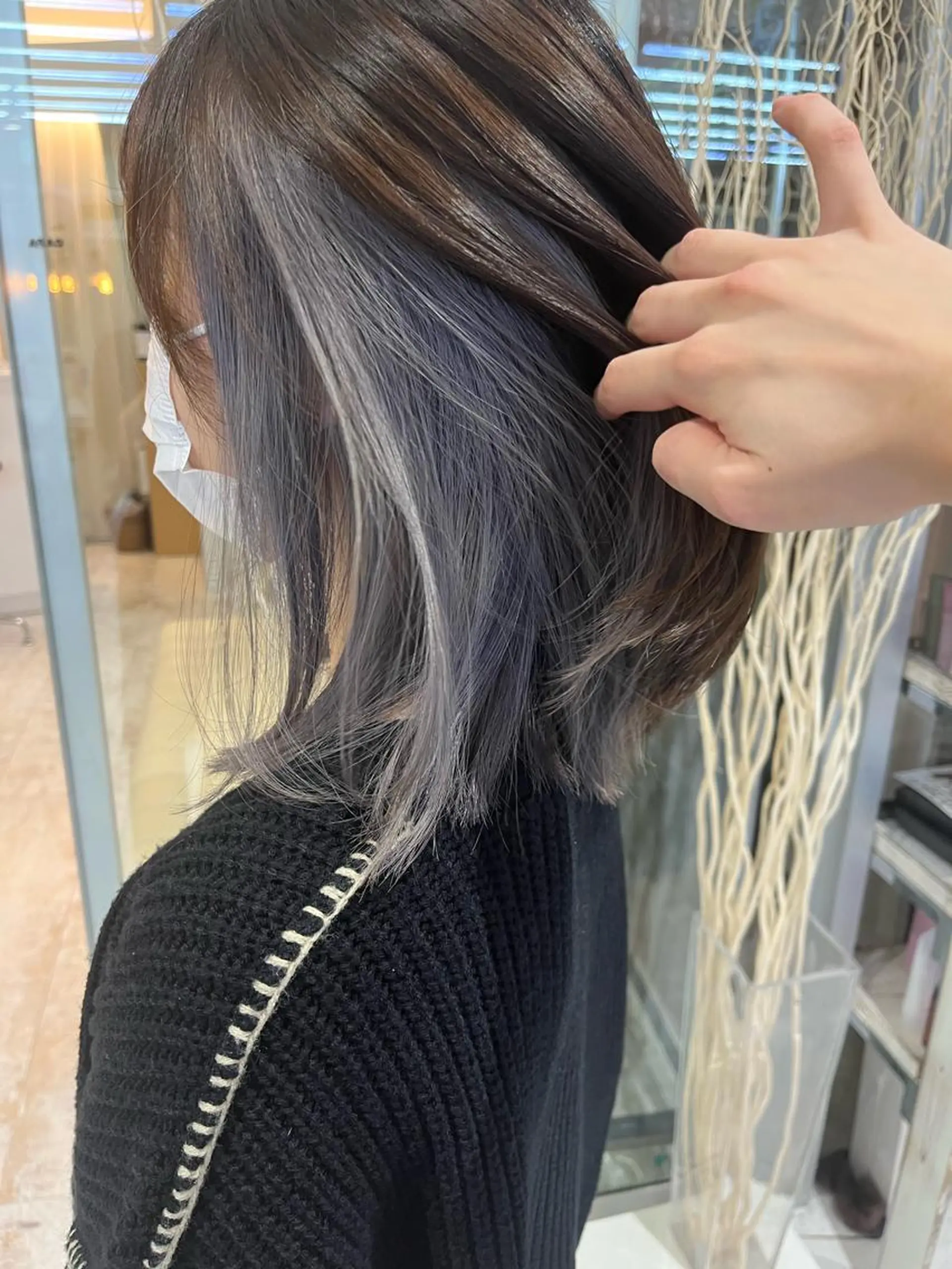 ミディアム ベージュカラー/ いぢちるみのヘアスタイル