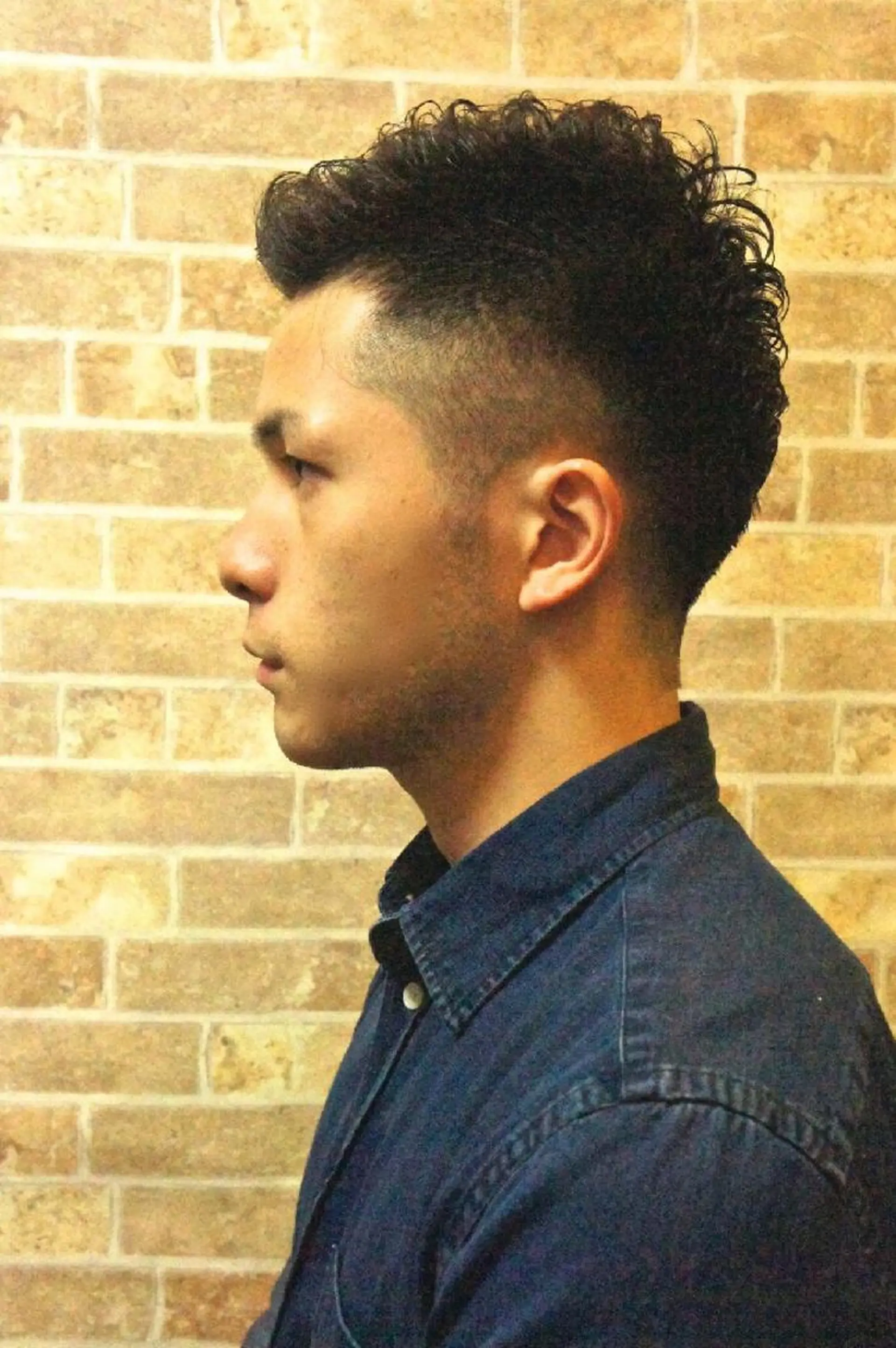 ショート パーマ メンズ 田知本 遼のヘアスタイル