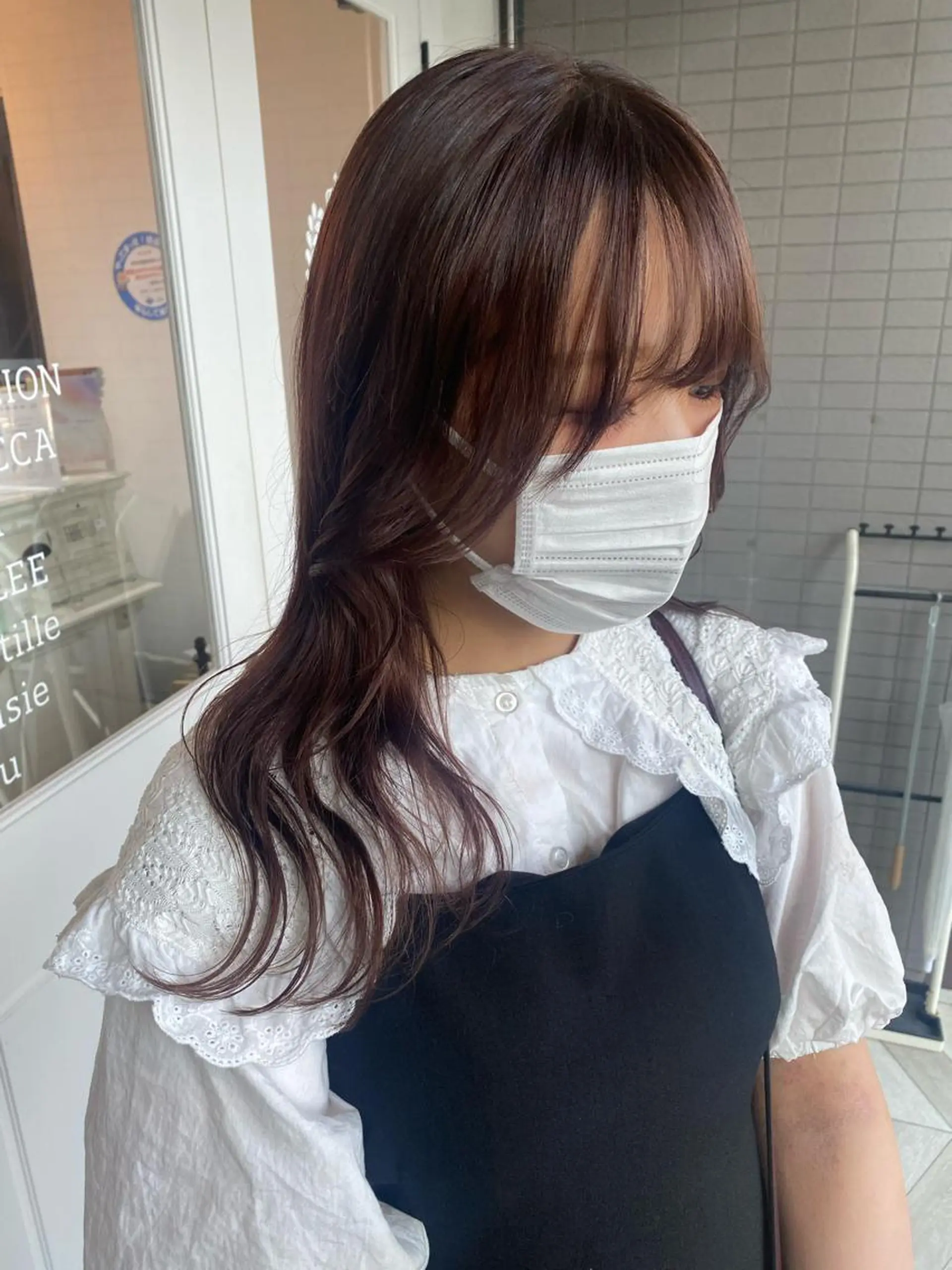 セミロング カラー 韓国×髪質改善カラー 💎hinaのヘアスタイル