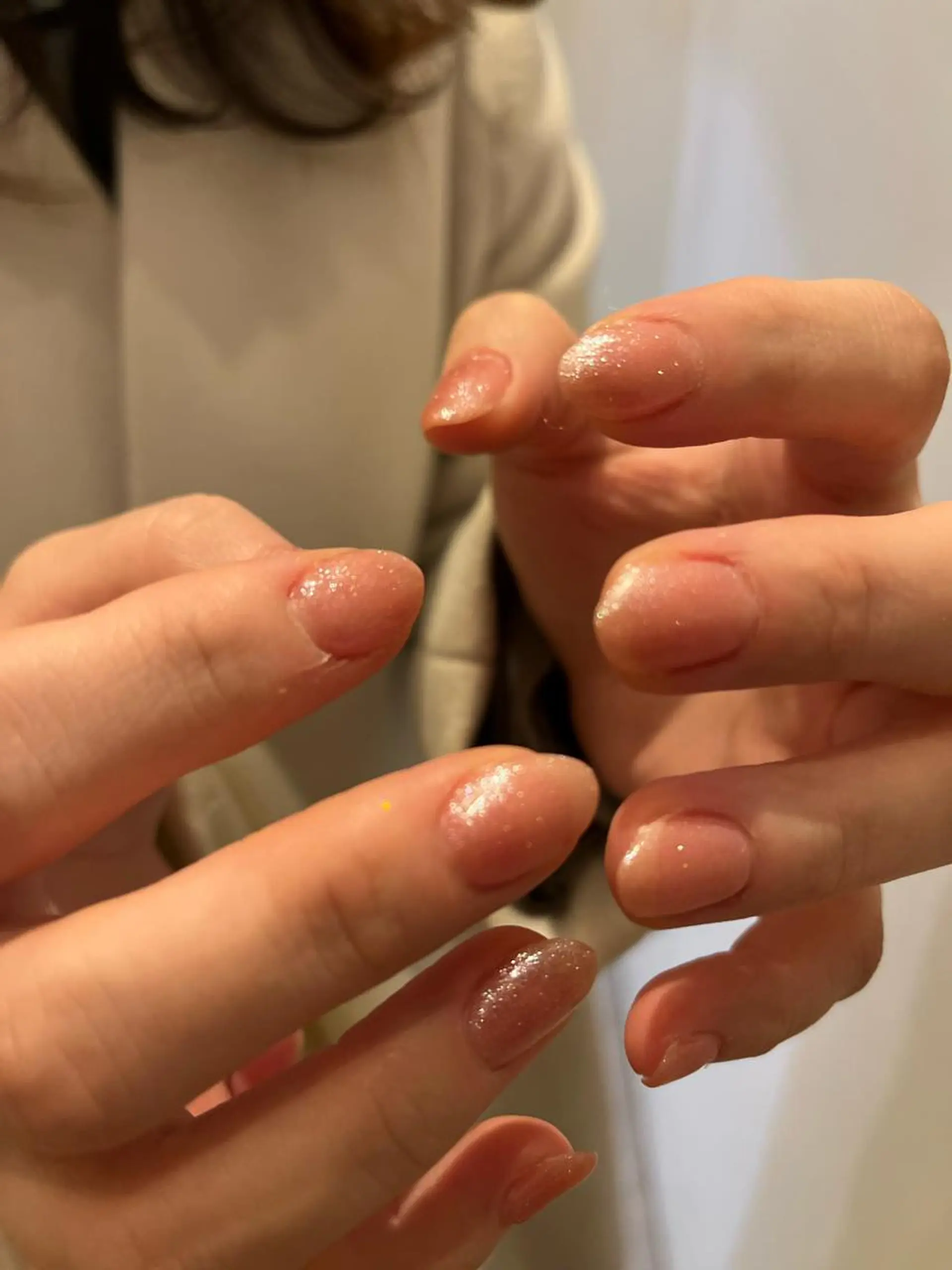 ネイル キラキラネイル ワンカラーネイル ピンク イシモト サトのネイルデザイン