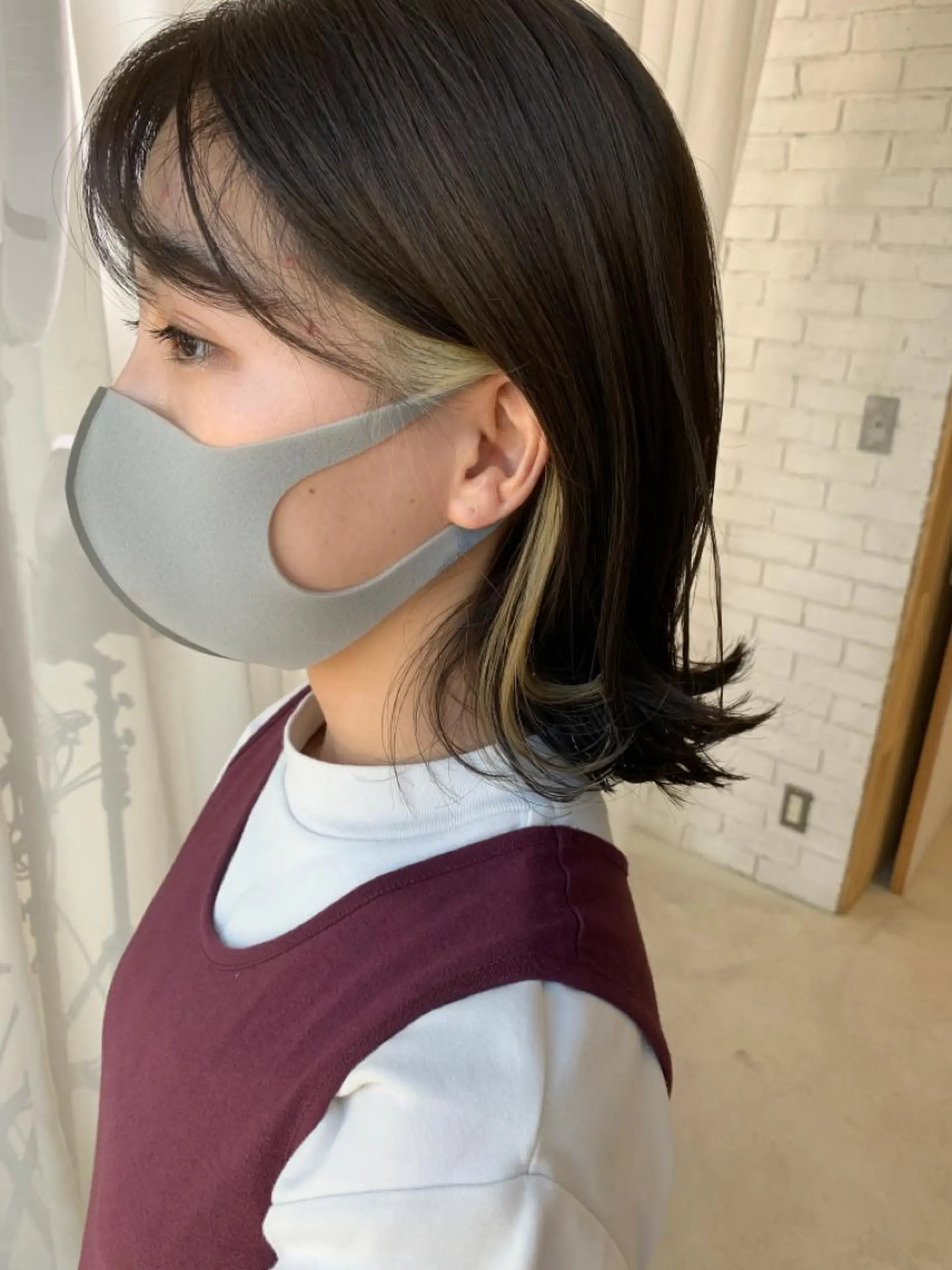 ミディアム カラー イヤリングカラー ヘアカラー トリートメント LUXBE LUCE那覇イオン店所属・LUXBE LUCEのヘアスタイル