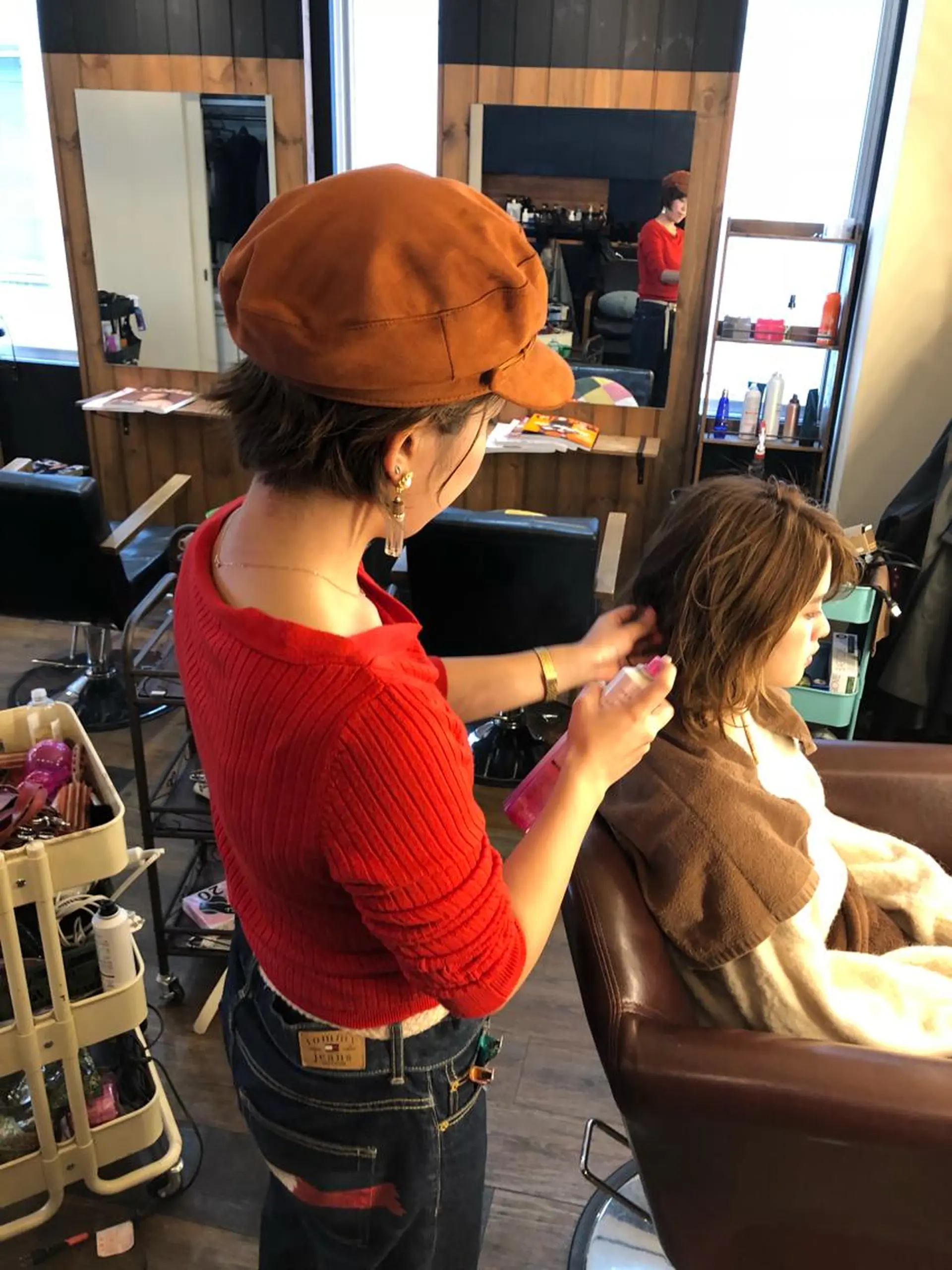 ミディアム カラー パーマ ヘアアレンジ メンズ キッズ ネイル マツエク・マツパ premier modelsのヘアスタイル