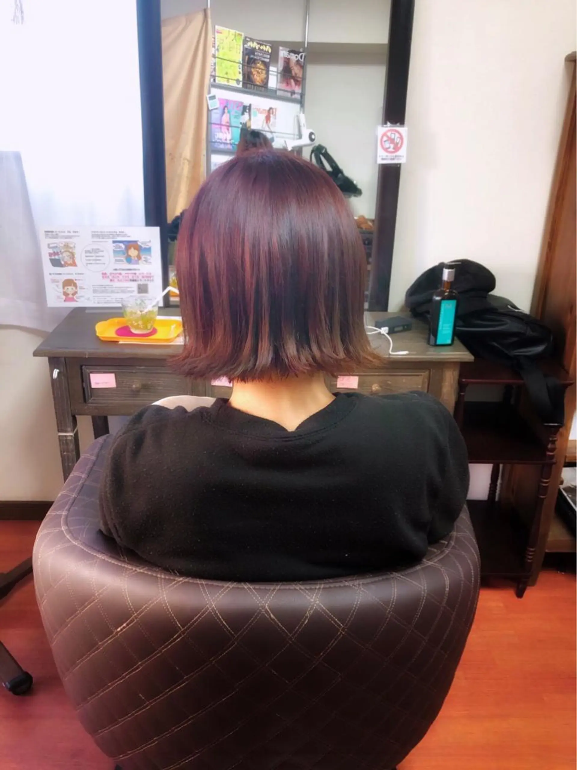 ミディアム カラー ブリーチ ダブルカラー 是枝 さくらのヘアスタイル