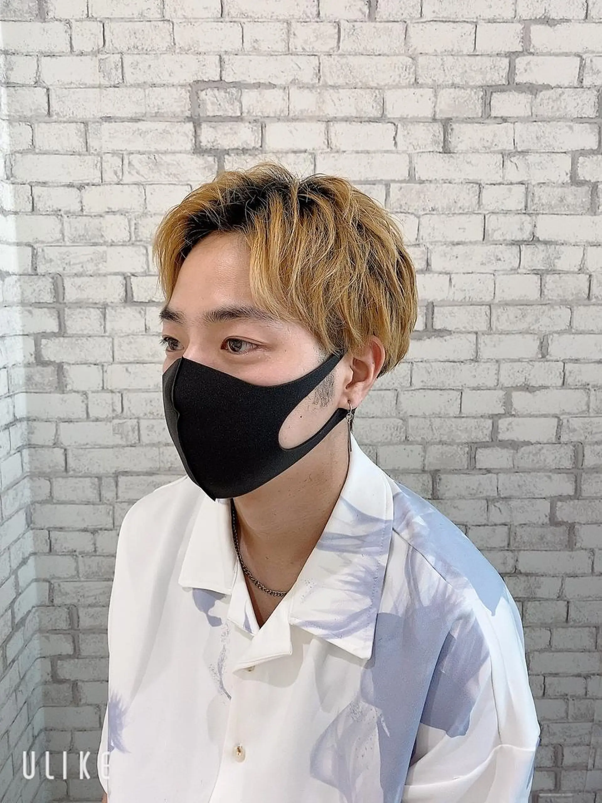 ショート カラー ヘアアレンジ メンズ カット ヘアカラー ブリーチなし艶カラー 東家のヘアスタイル