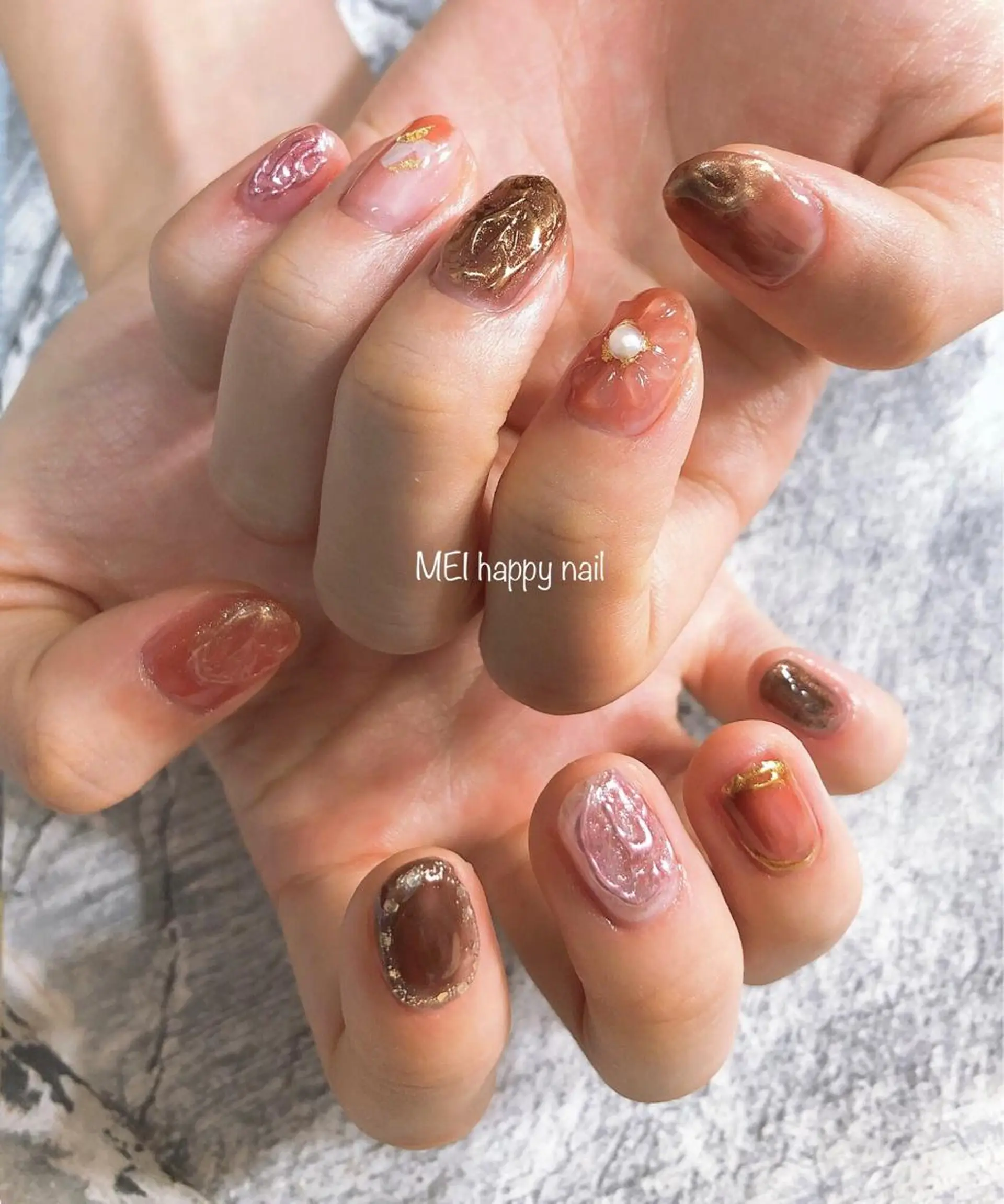 ネイル 北浦和 自爪育成ケアのネイルデザイン