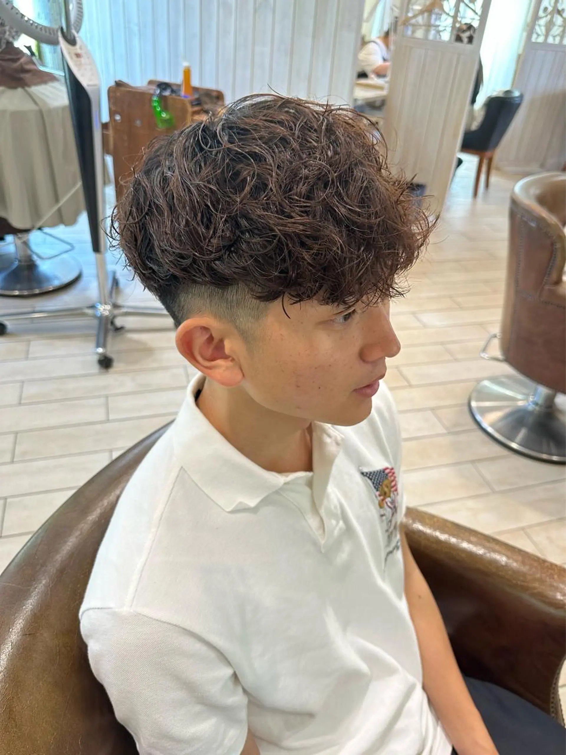 パーマ メンズ カット パーマ 増渕 駿介のヘアスタイル