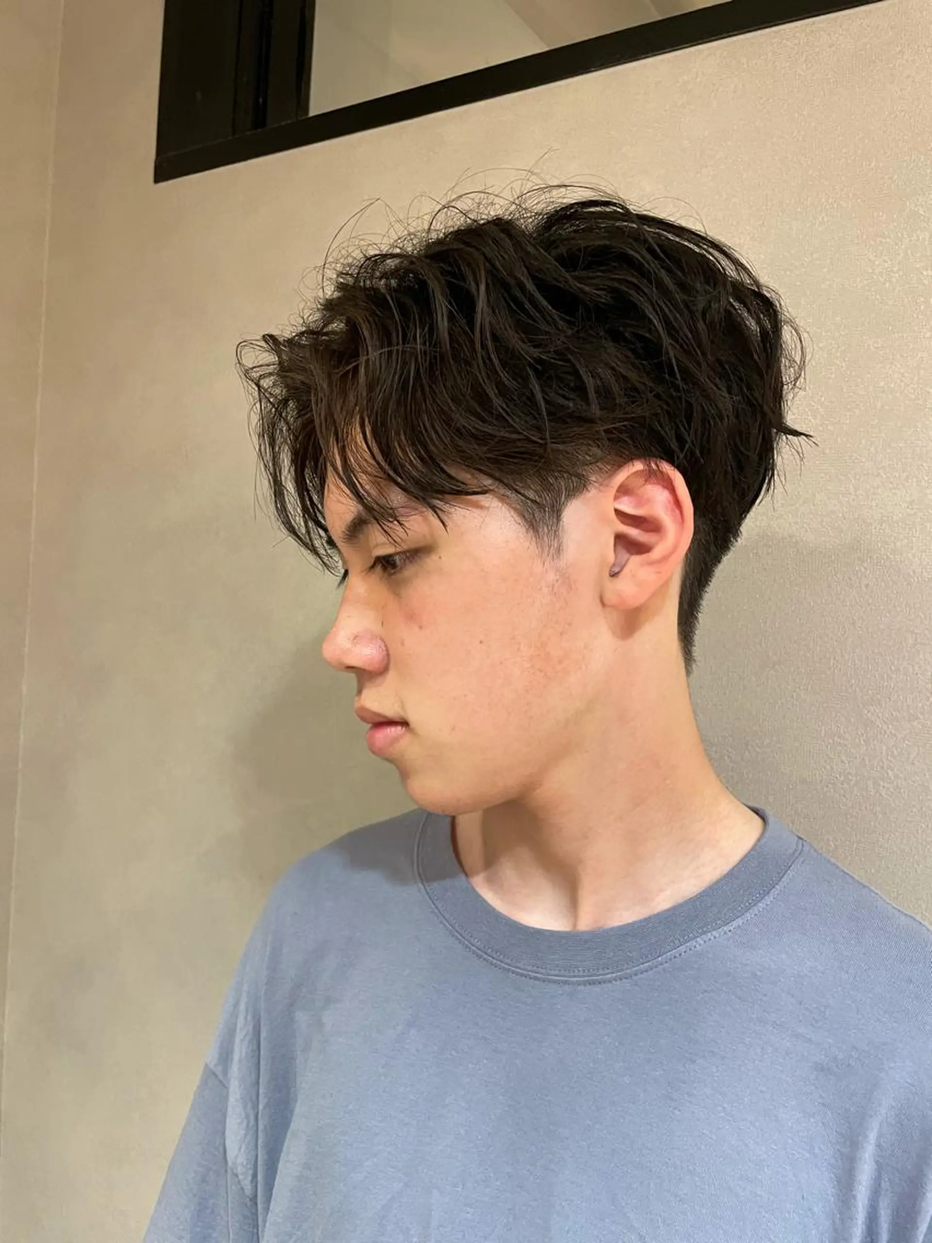 メンズ マッシュ カット 谷昂将　メンズ梅田 /パーマ/毛流れのヘアスタイル
