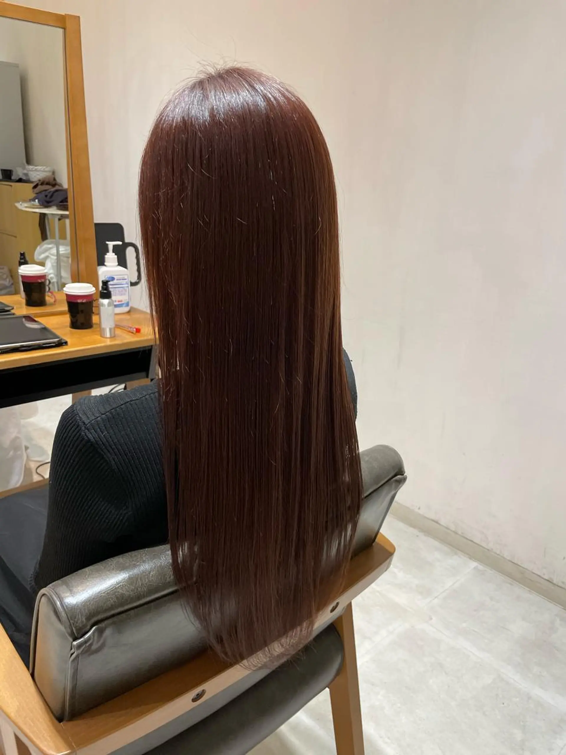 ロング カラー ブリーチ ブリーチなしカラー ピンクカラー レイヤー/韓国ヘア /顔周り/大久保貴之のヘアスタイル