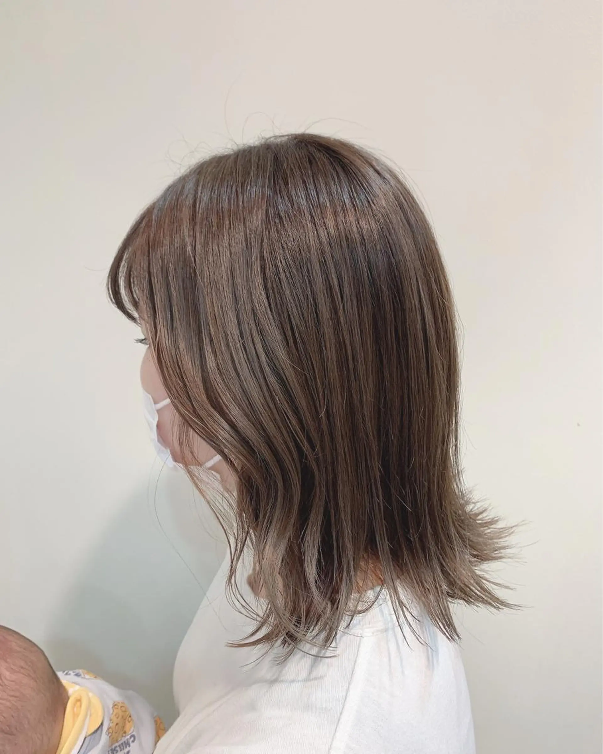 ミディアム ハイライト 店長/髪質改善/ ナチュラル/松若　優のヘアスタイル