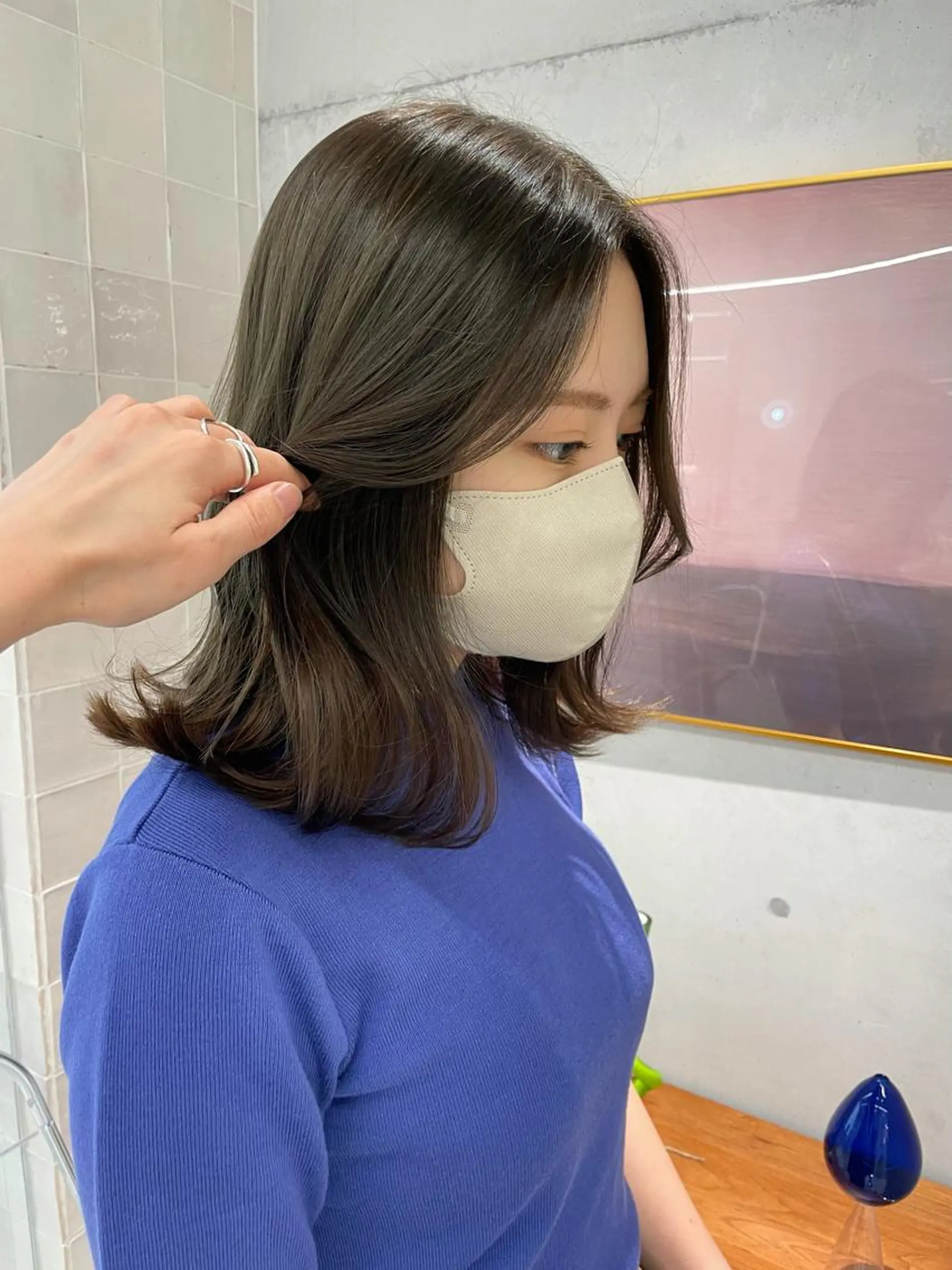 ミディアム カラー 遠藤 眞実のヘアスタイル