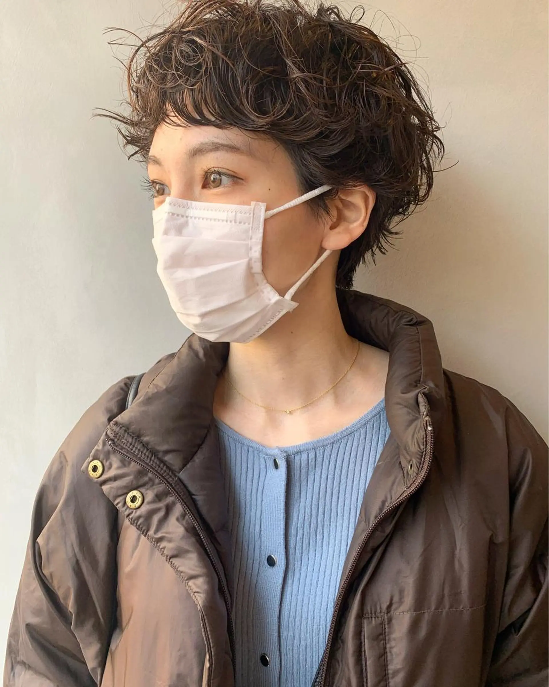 ショート パーマ 切りっぱなしボブ ショートボブ ハンサムショート ベリーショート ボブ Spiel所属・Spiel hair salonのヘアスタイル