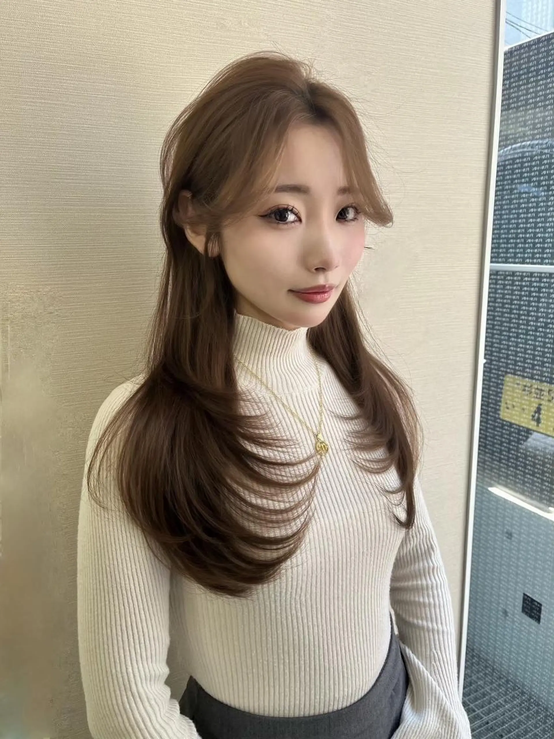 カラー 赤み消し🌿韓国風 ヘア🌿上野美容室のヘアスタイル