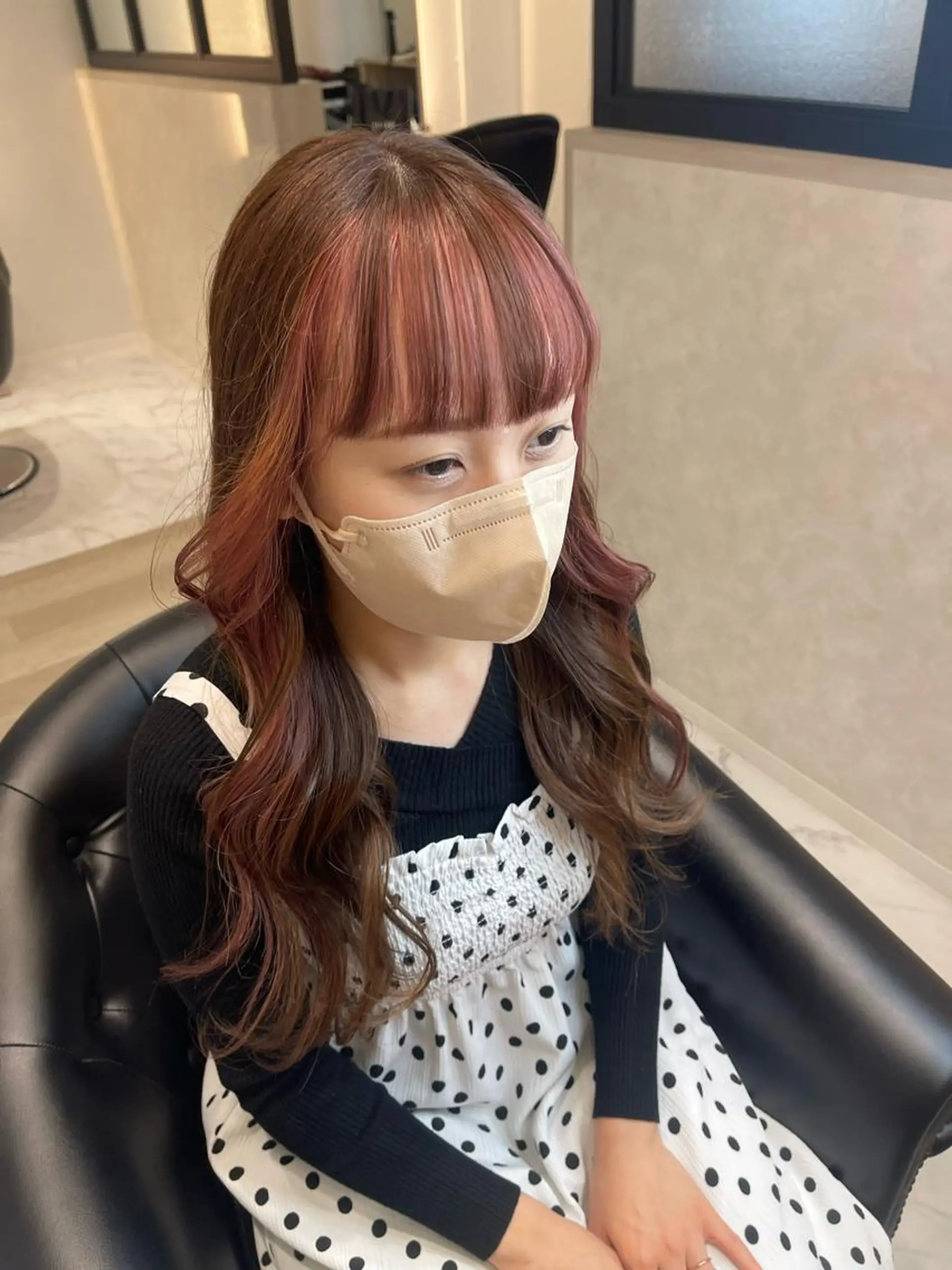 ロング カラー ヘアカラー トリートメント &chaLme   心斎橋所属・emi/髪質改善/ 韓国風/艶カラーのヘアスタイル