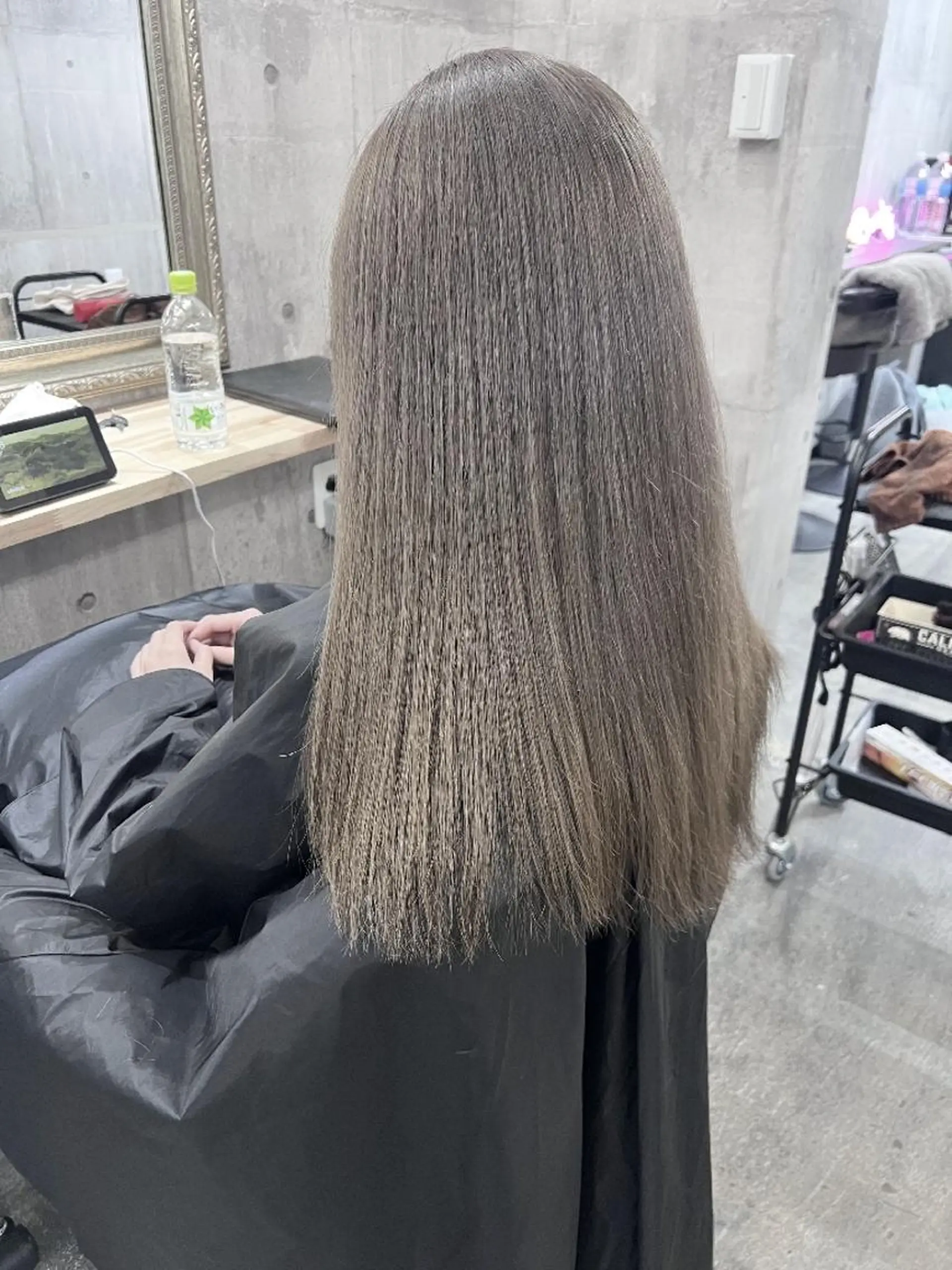 ロング 縮毛矯正 サニーサイド大名 ダブルカラー髪質改善のヘアスタイル